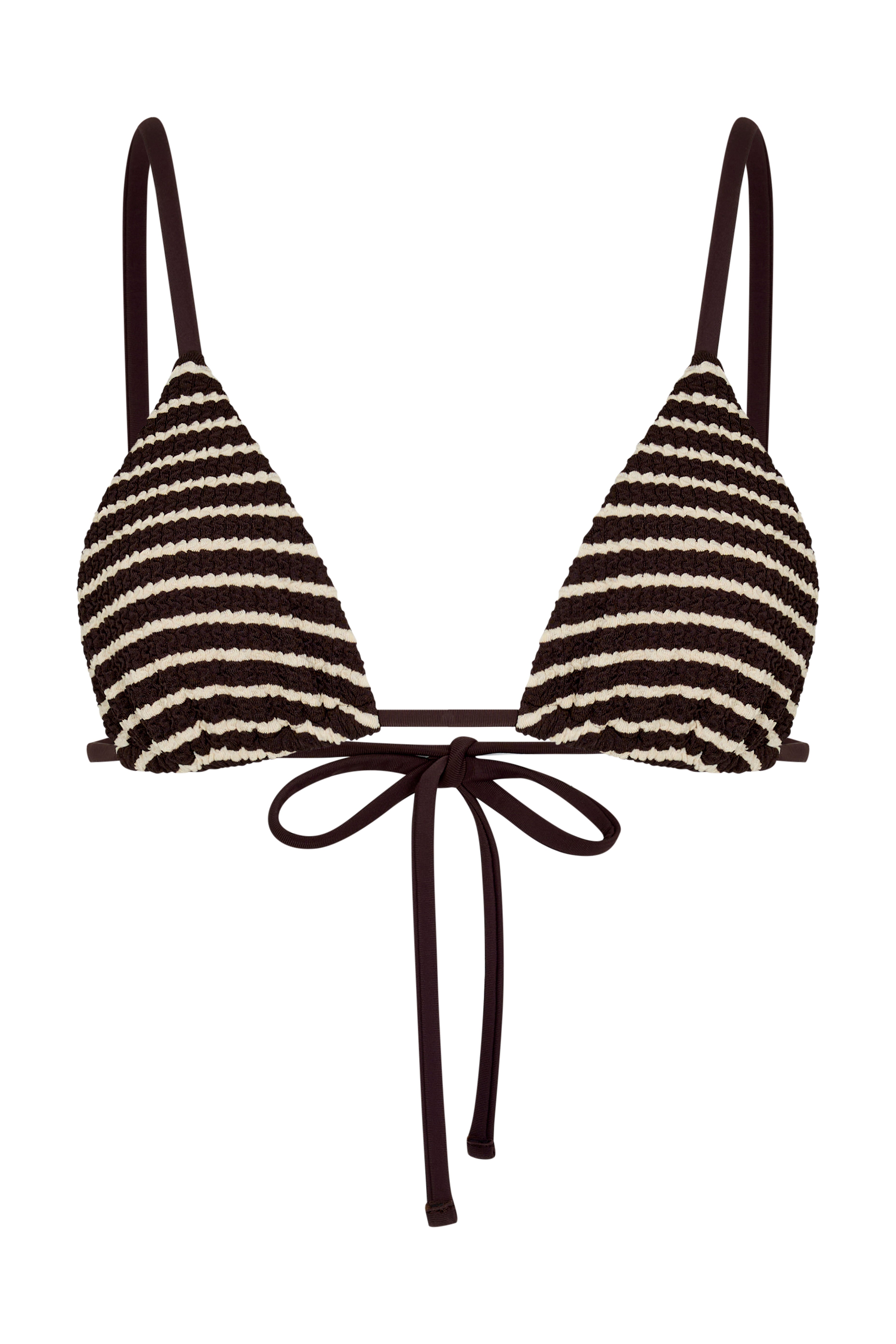 KOA TRIANGLE TOP - CACAO STRIPE