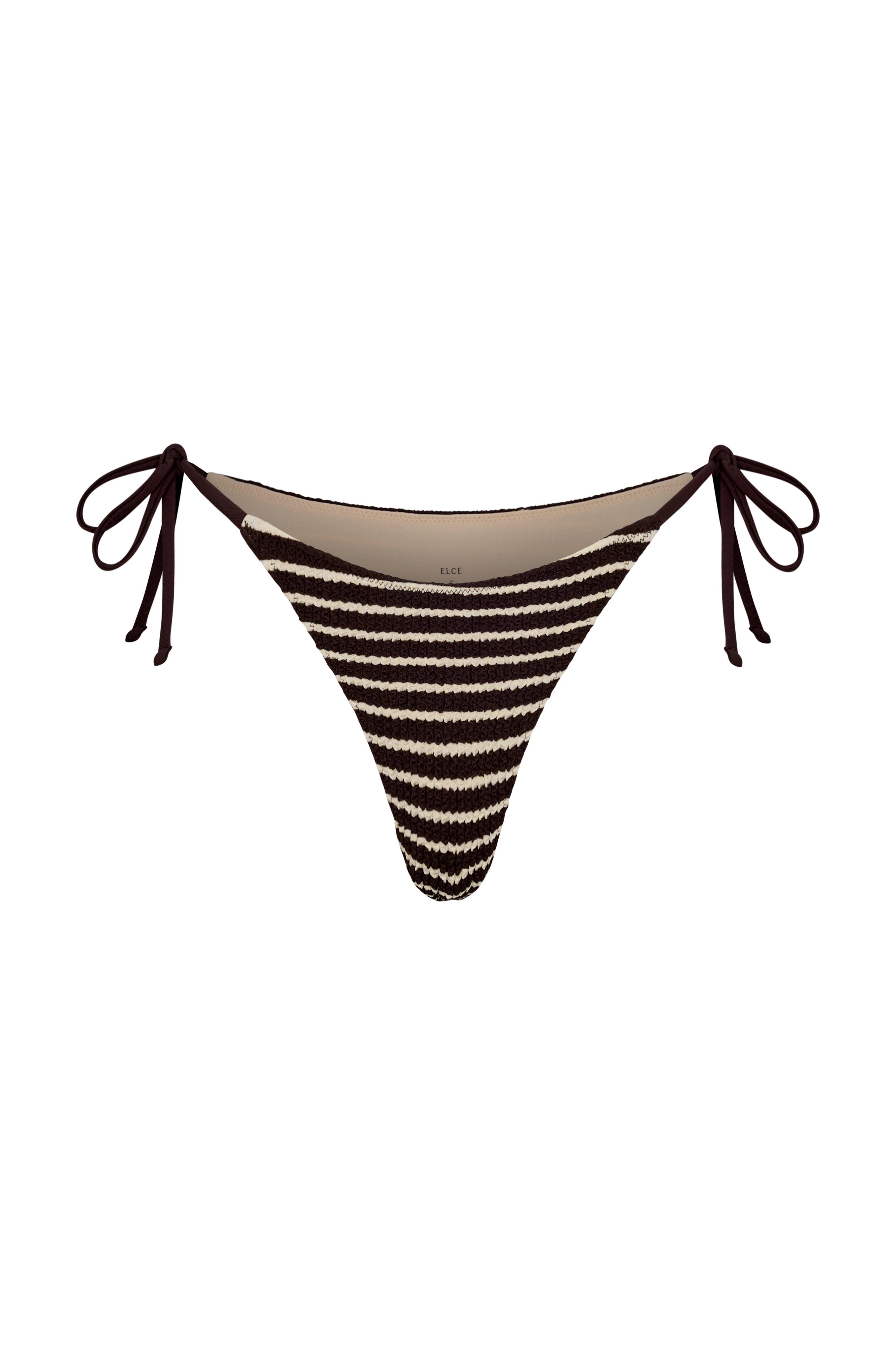 KOA TIE BOTTOM - CACAO STRIPE