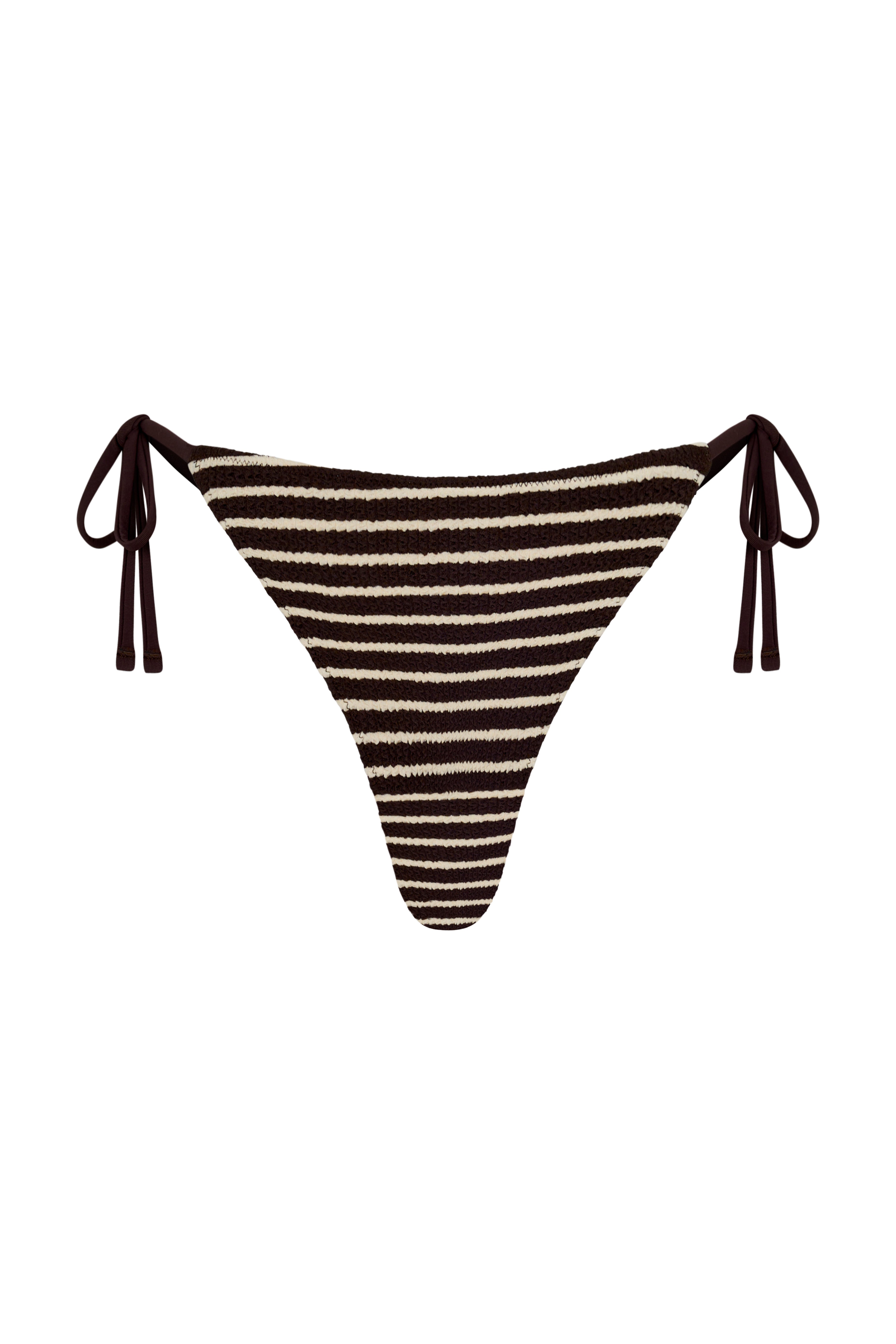 KOA TIE BOTTOM - CACAO STRIPE