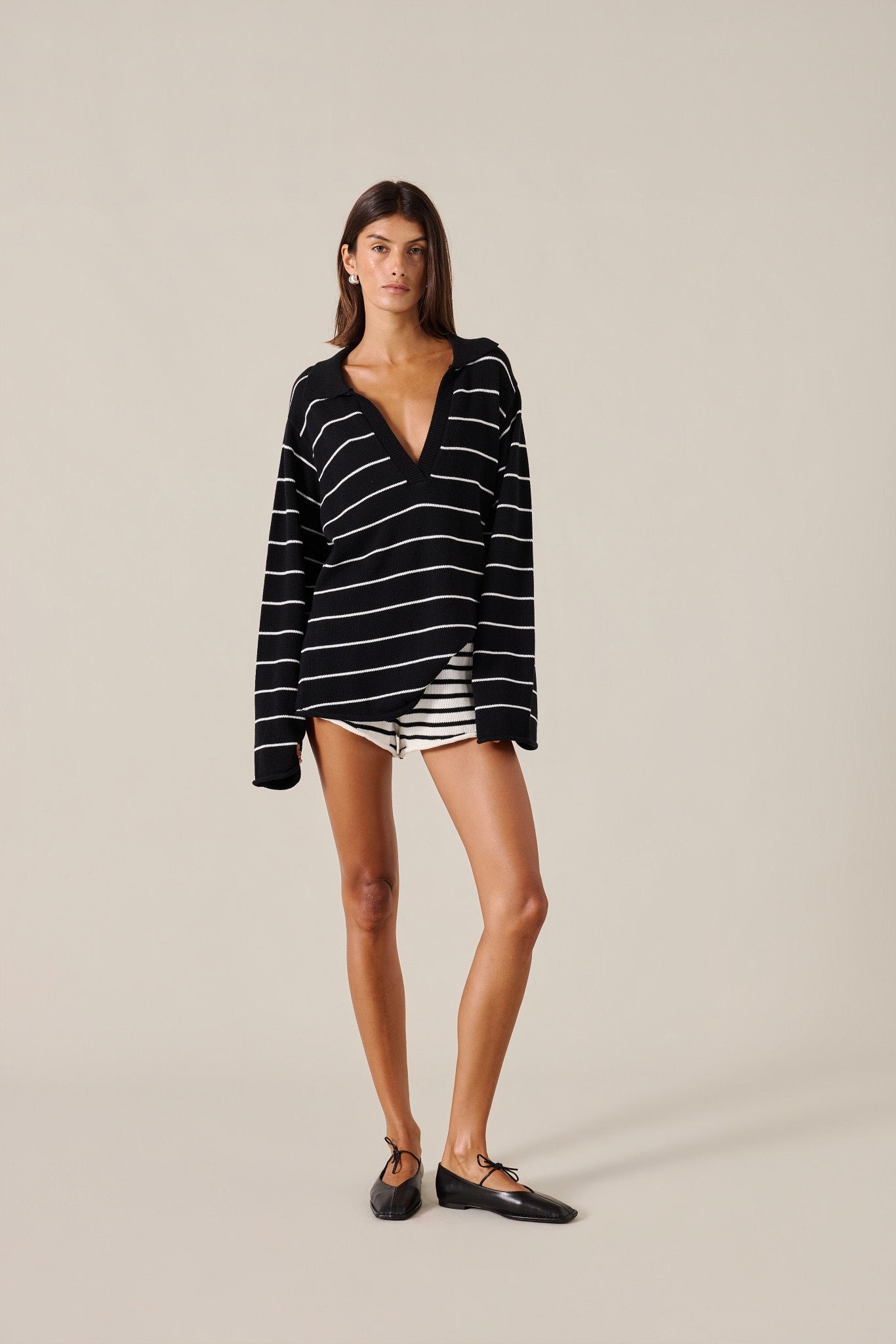 PRE-ORDER | CORDELIA SHORT - SABLE STRIPE