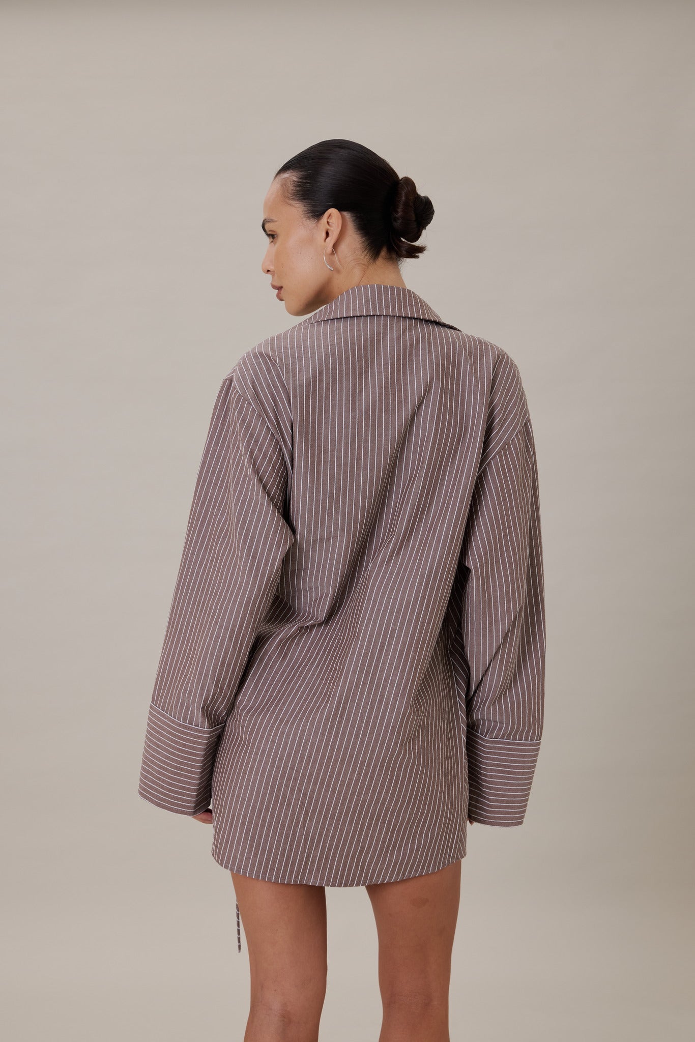 SIDNEY WRAP SHIRT DRESS - SIENA