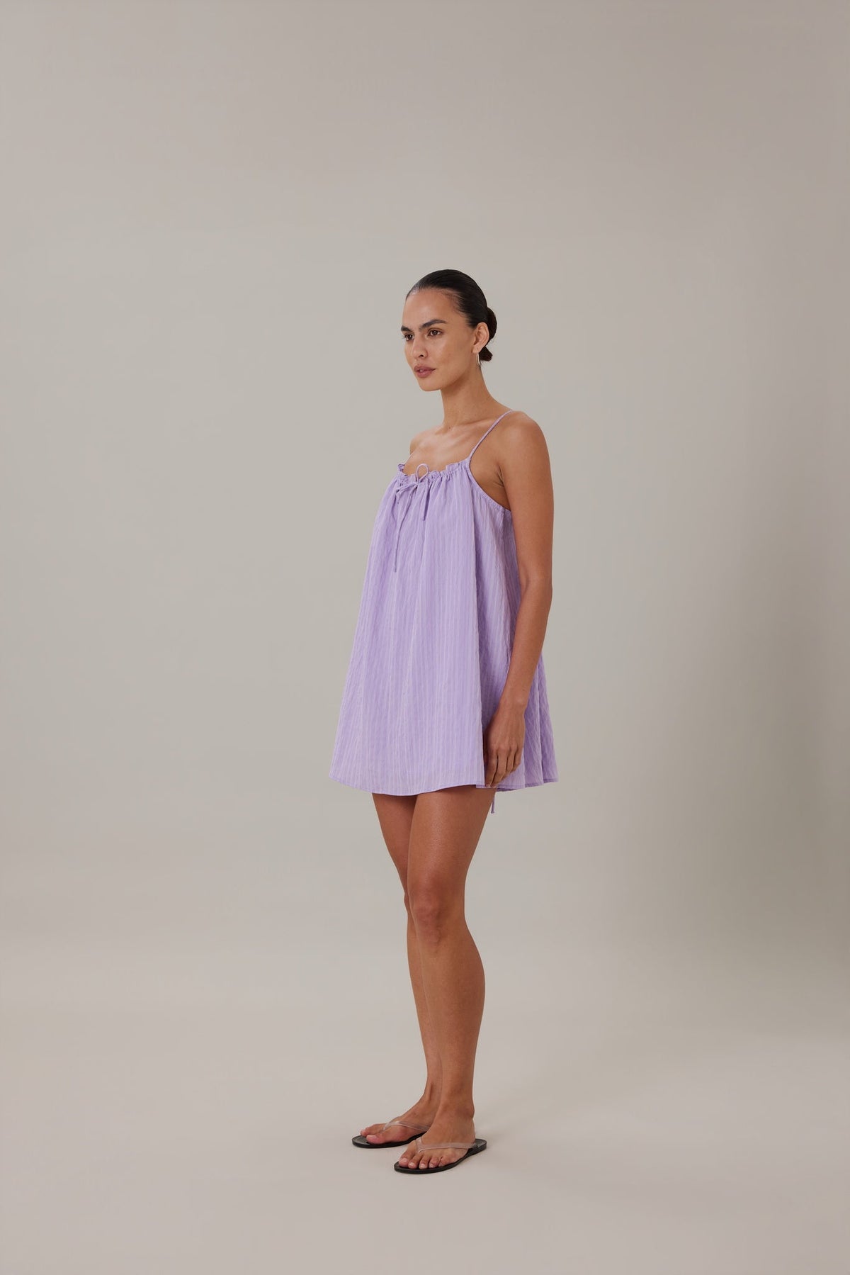 COMING SOON | ORTA MINI DRESS - LILAC STRIPE