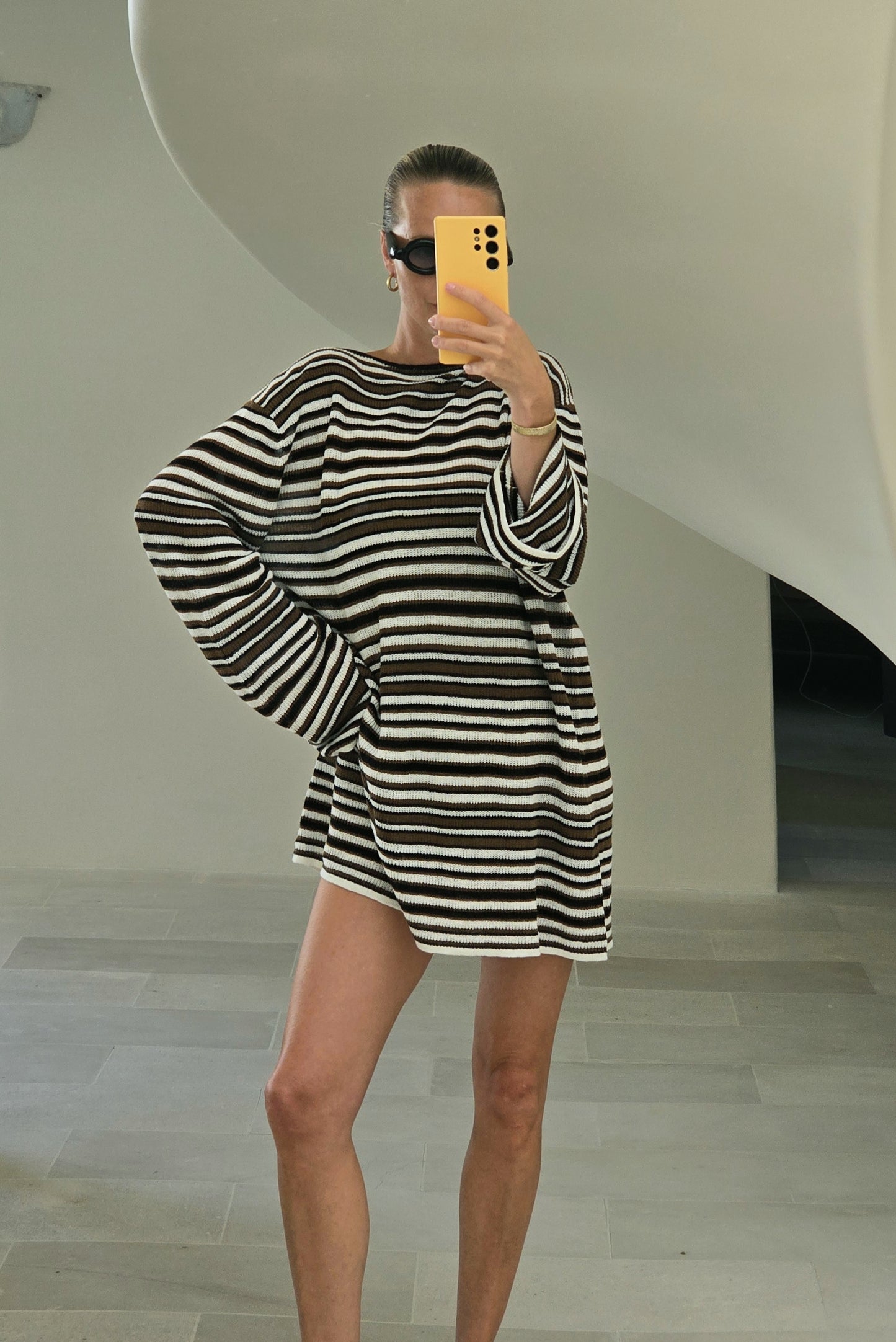 PRE ORDER // AURA MINI DRESS - DESERT STRIPE