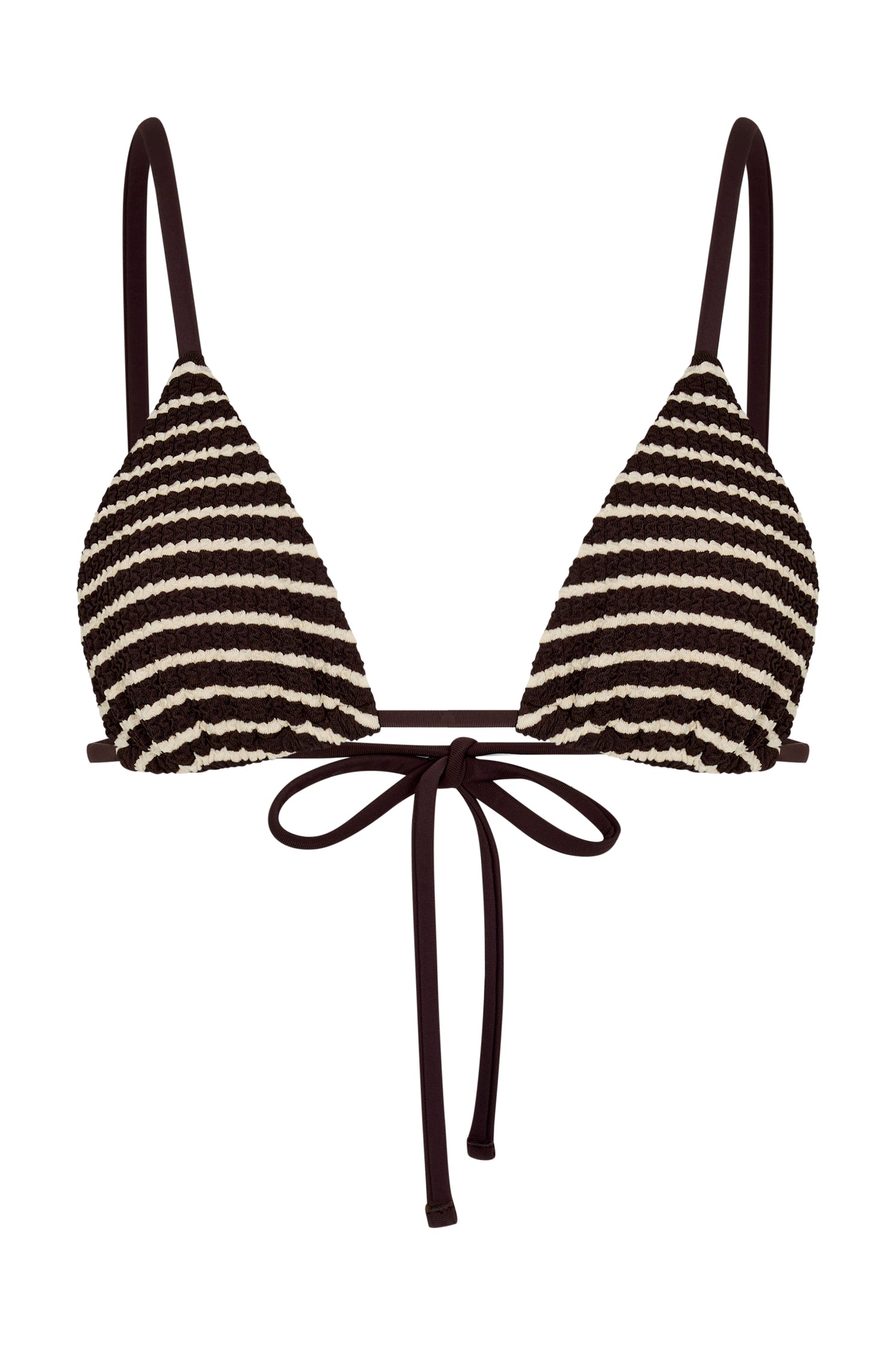 KOA TRIANGLE TOP - CACAO STRIPE