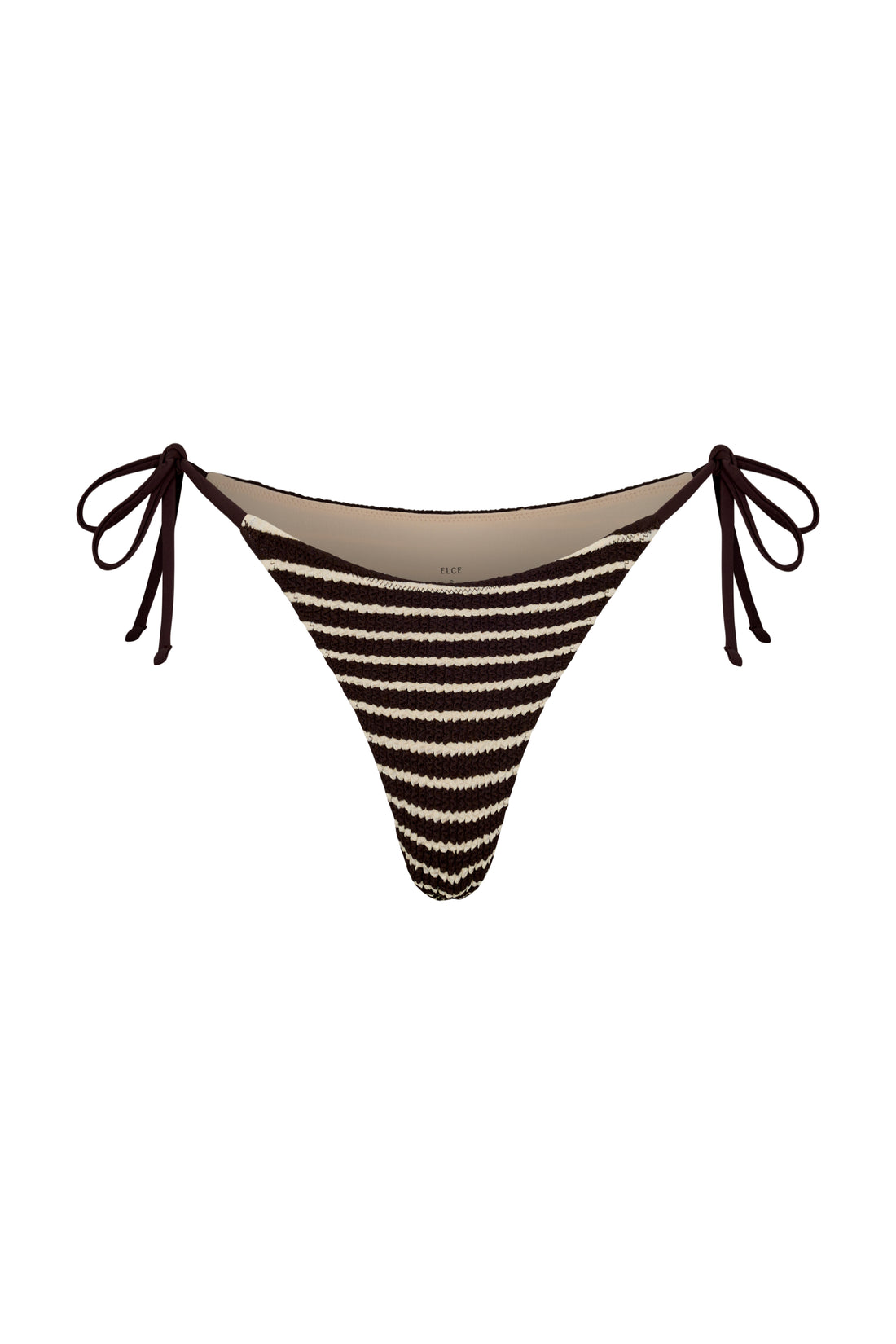 KOA TIE BOTTOM - CACAO STRIPE