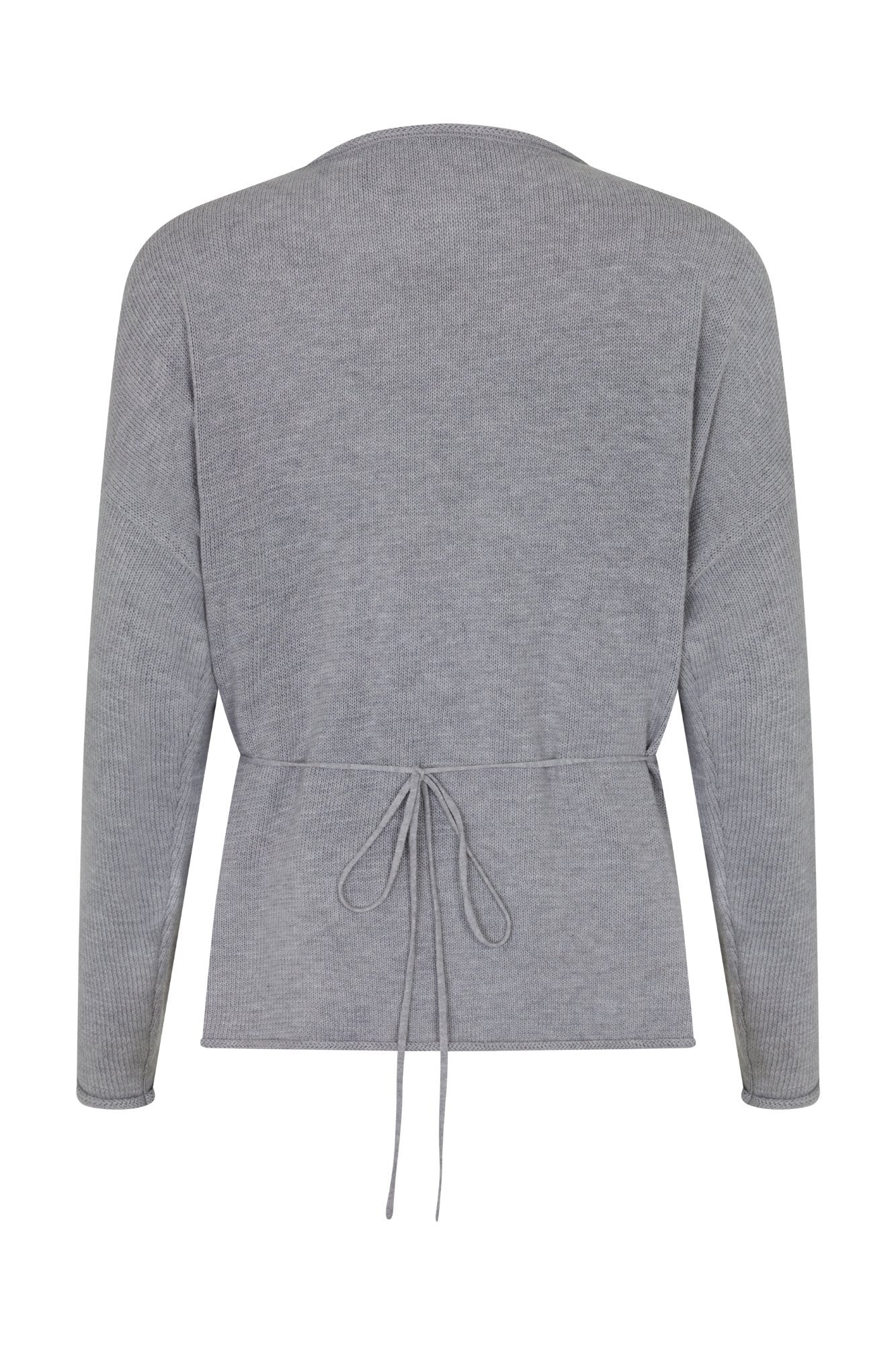 PRE-ORDER | SABINE WRAP KNIT - GREY