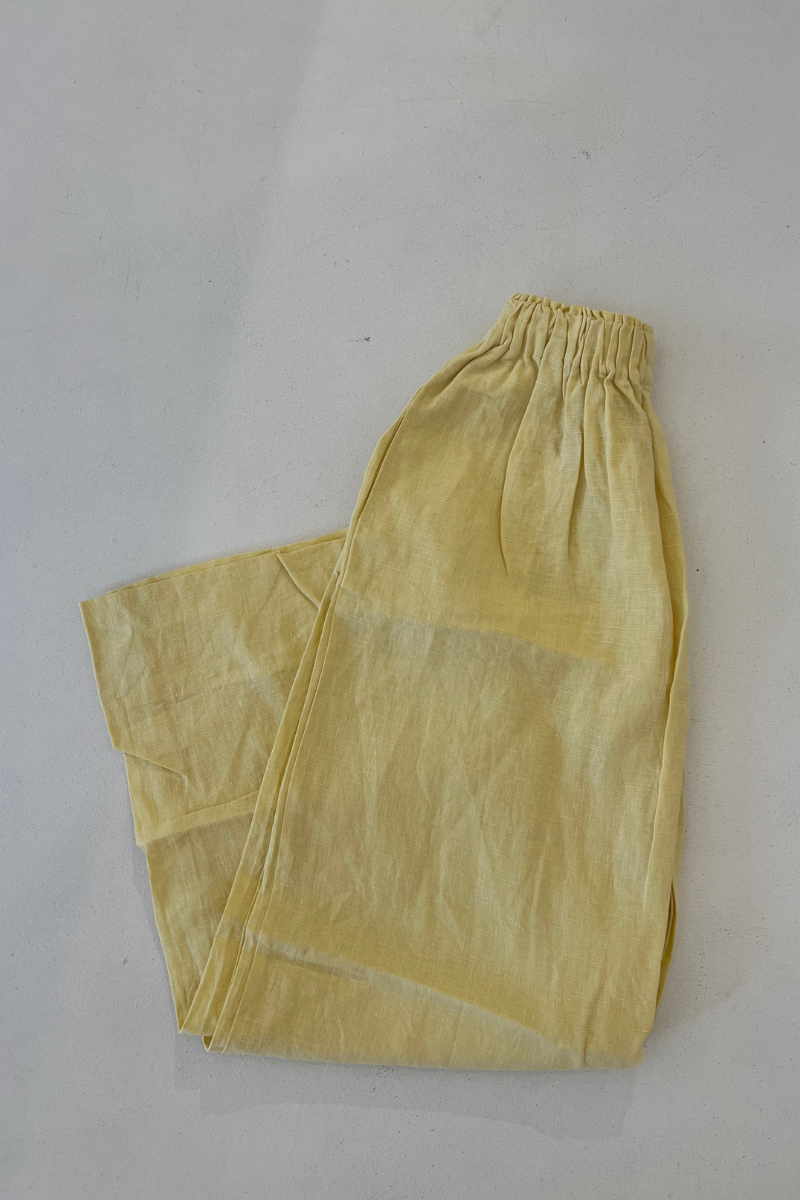 ESSENTIAL WAISTED PANT - BUTTER