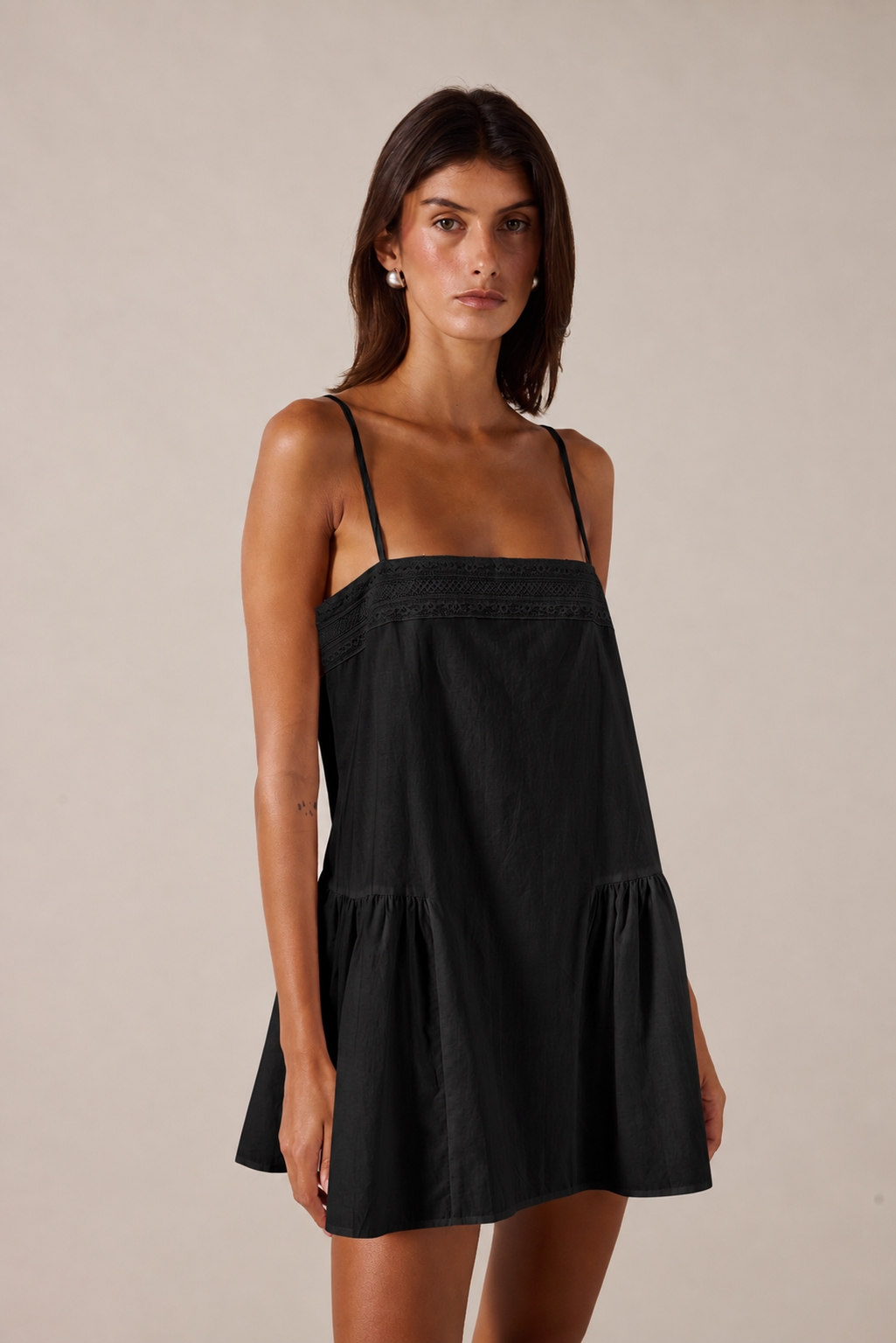 PRE-ORDER | MARISOL MINI DRESS - NOIR