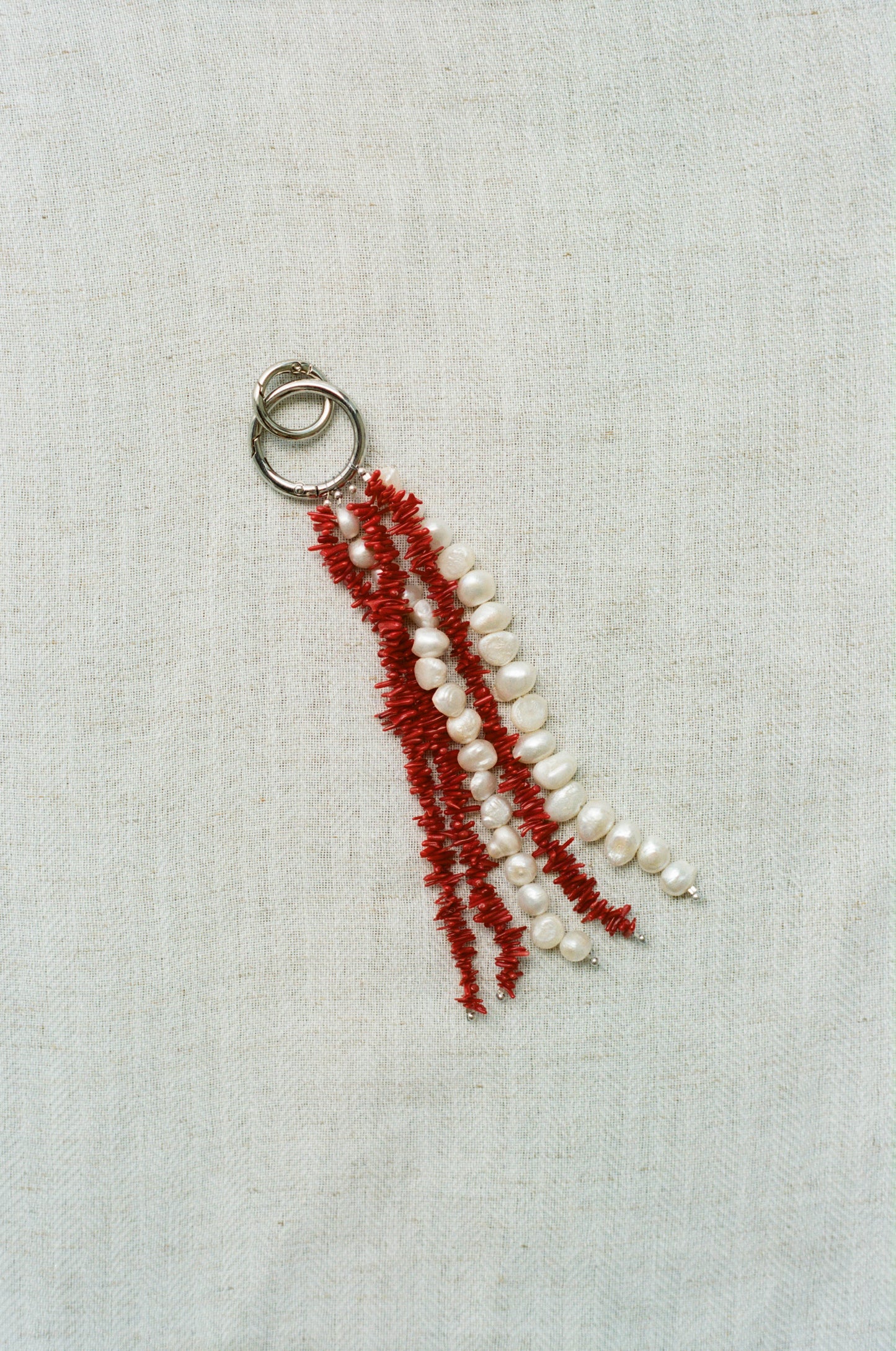 CARO KEYCHAIN- CLAY PEARL