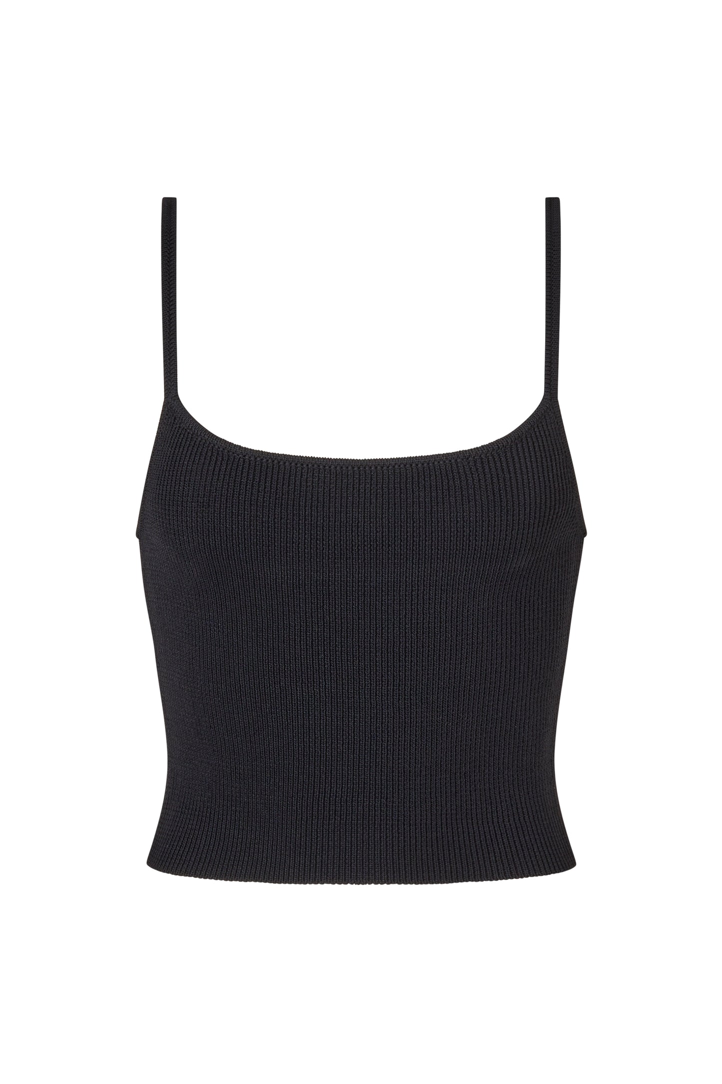 SOL KNIT TANK - BLACK