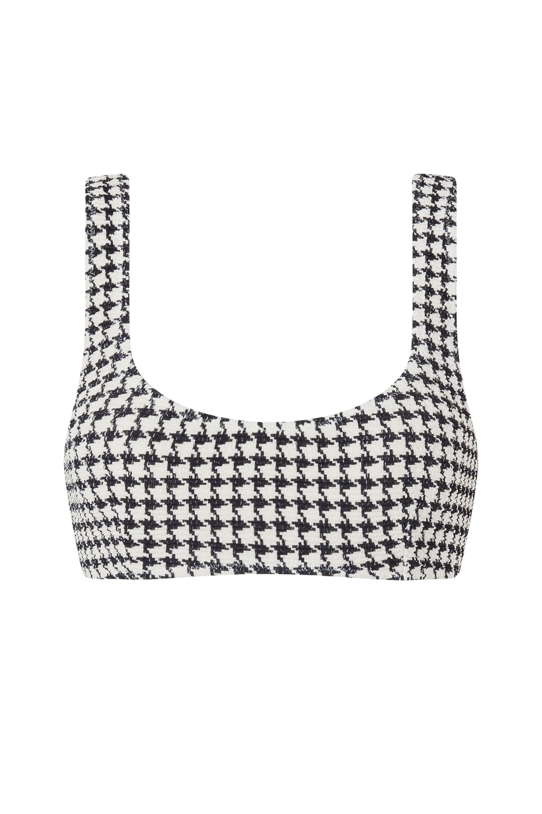ESCAPE BRALETTE TOP  - HOUNDSTOOTH