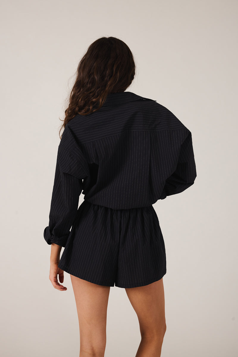 REMI SHORT - NOIR STRIPE