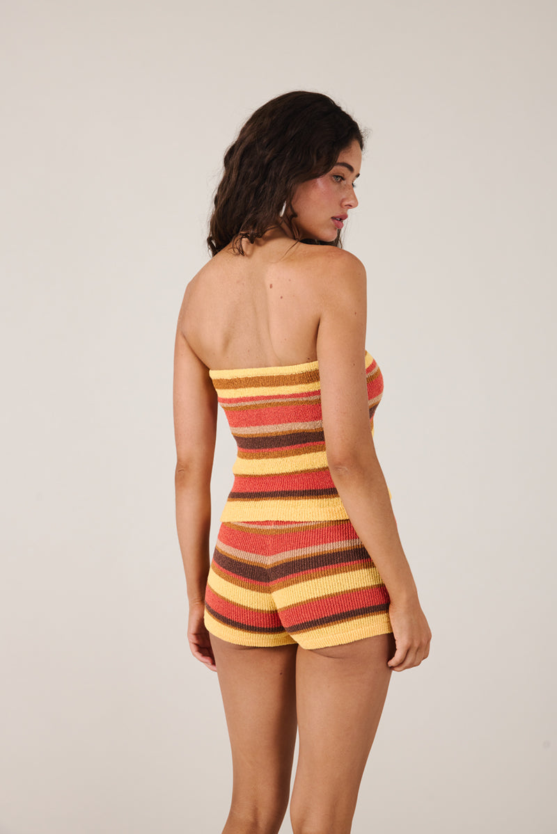 REINE STRAPLESS TOP - GUAVA
