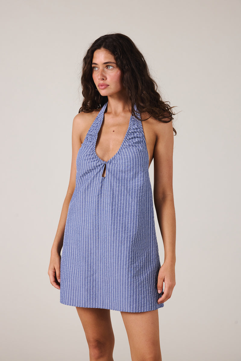 SIDNEY HALTER DRESS - OCEANIA