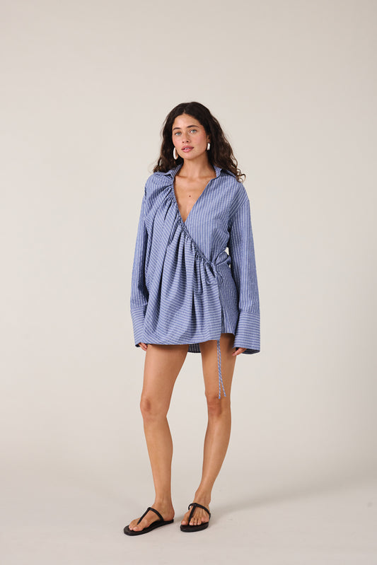 SIDNEY WRAP DRESS - OCEANIA
