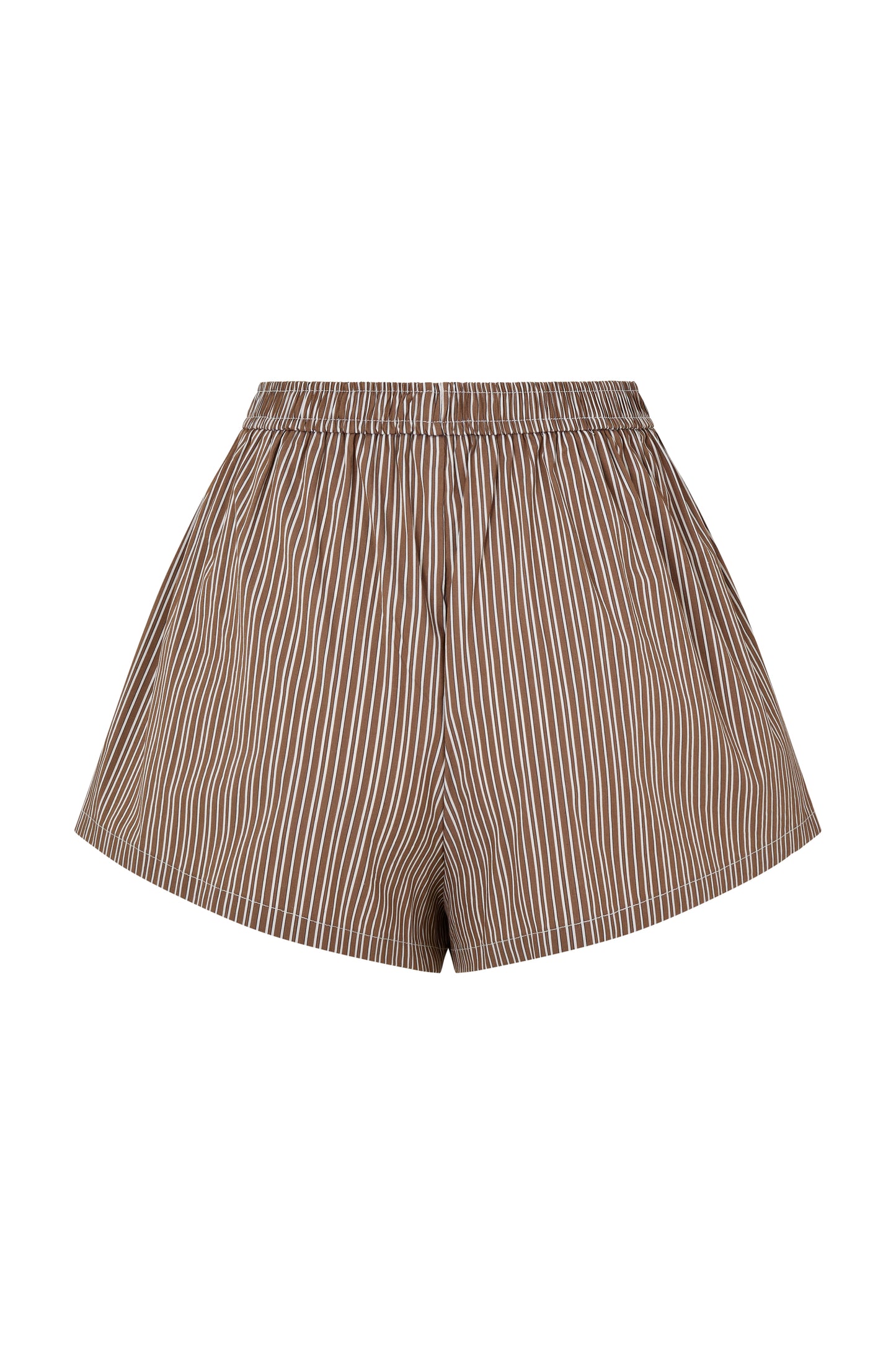 RUE POPLIN SHORT - TOFFEE STRIPE