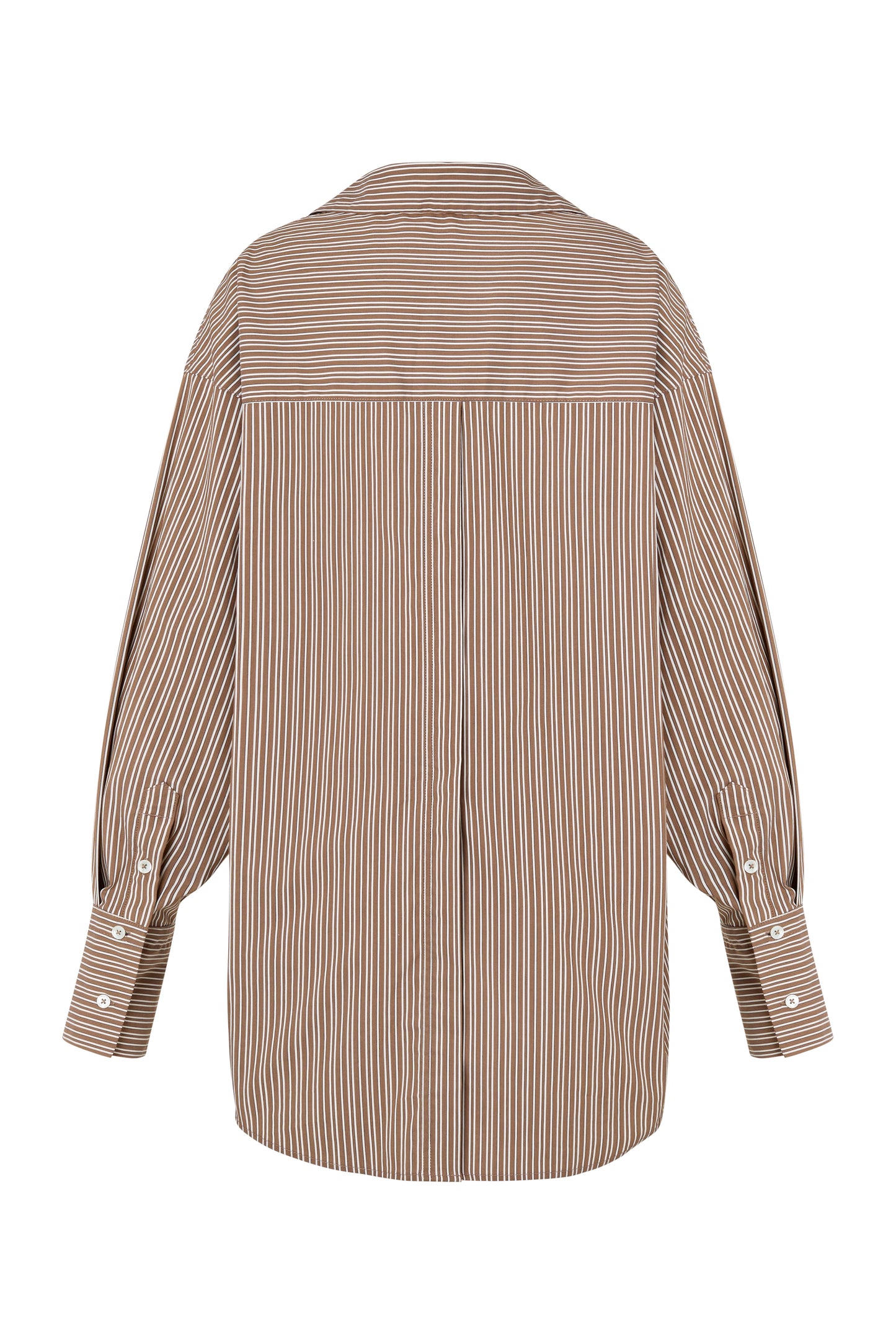 RUE POPLIN SHIRT - TOFFEE STRIPE