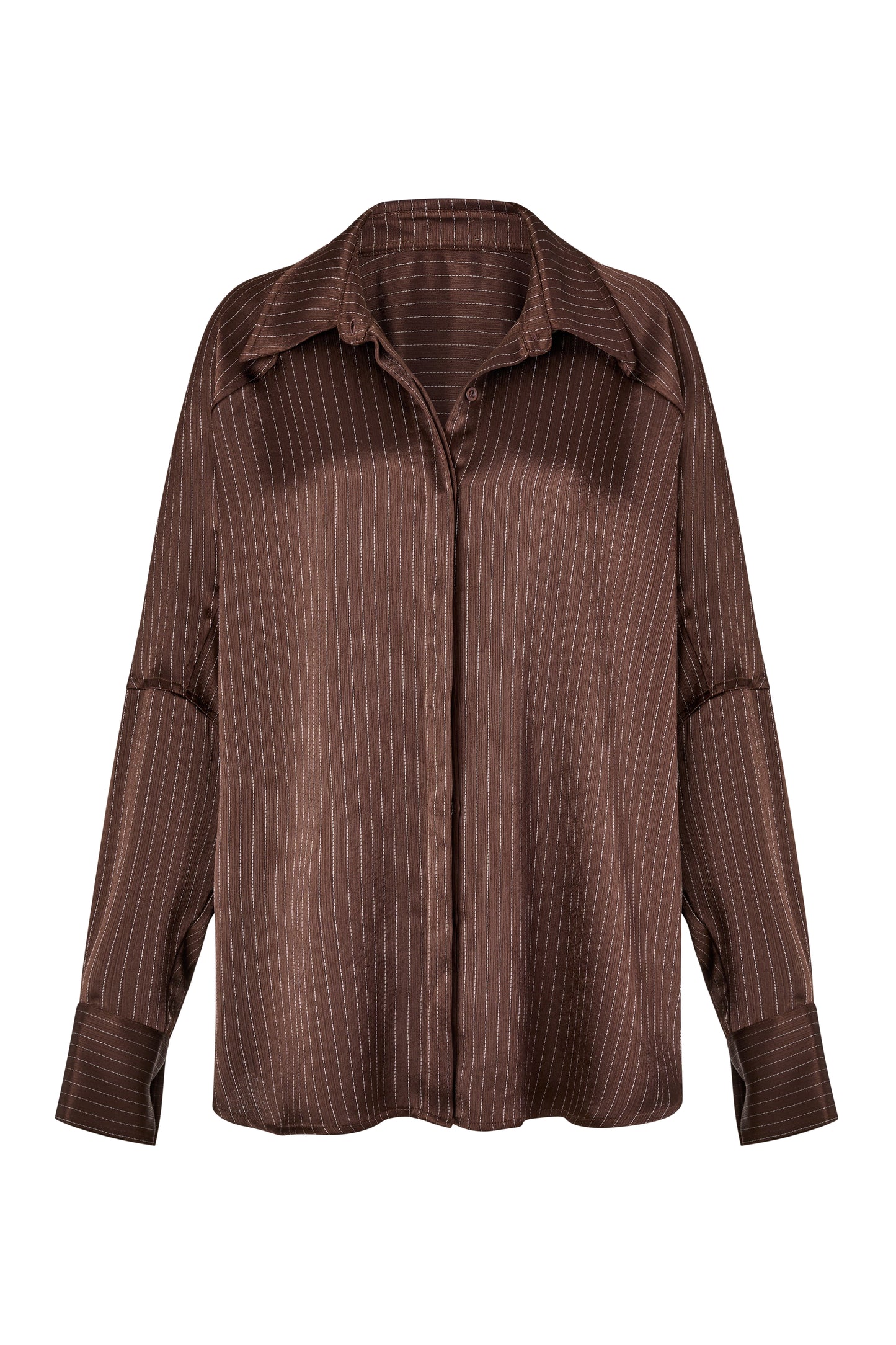 AMELIE SHIRT - ESPRESSO PINSTRIPE