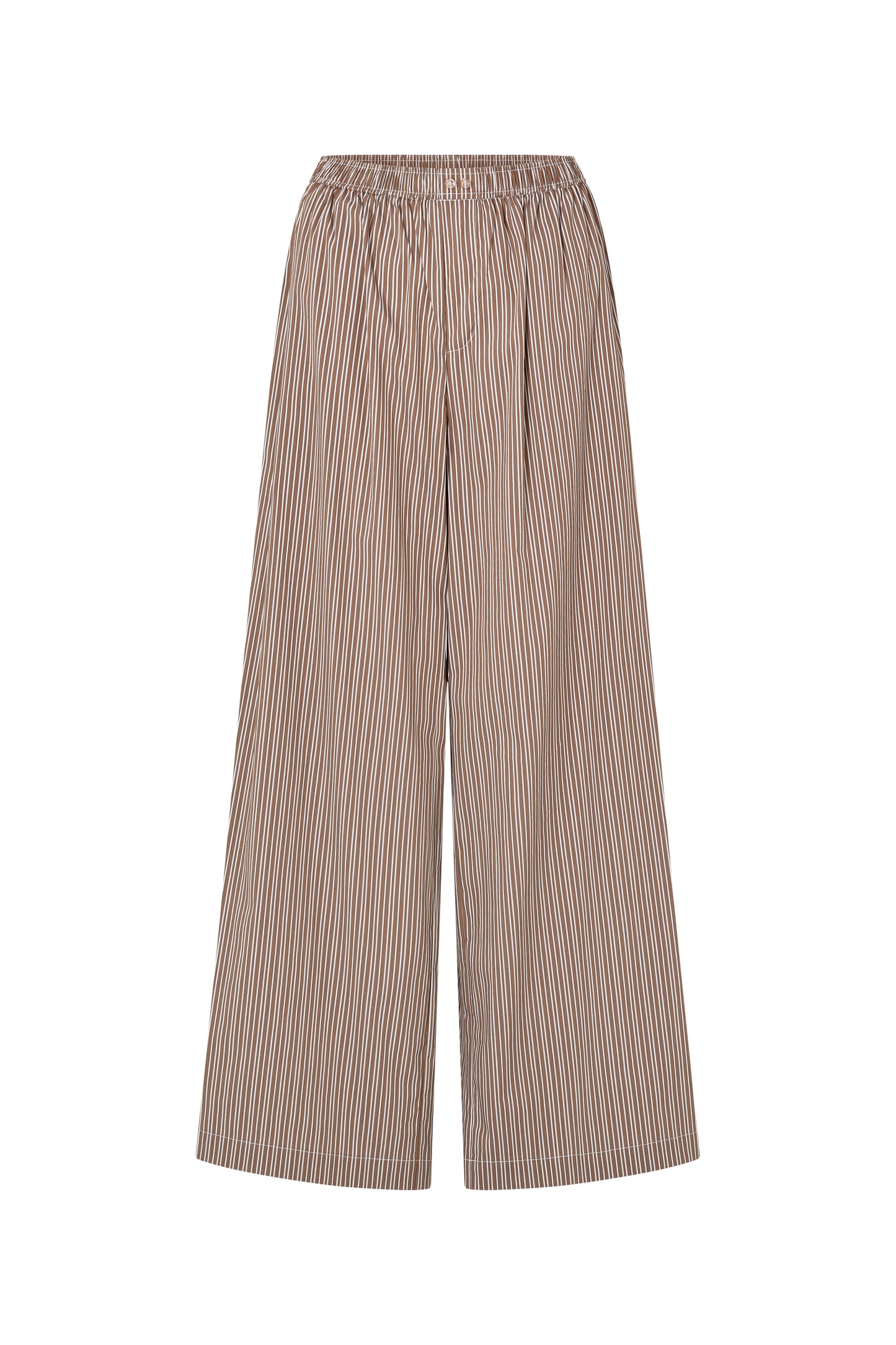 RUE POPLIN PANT - TOFFEE STRIPE