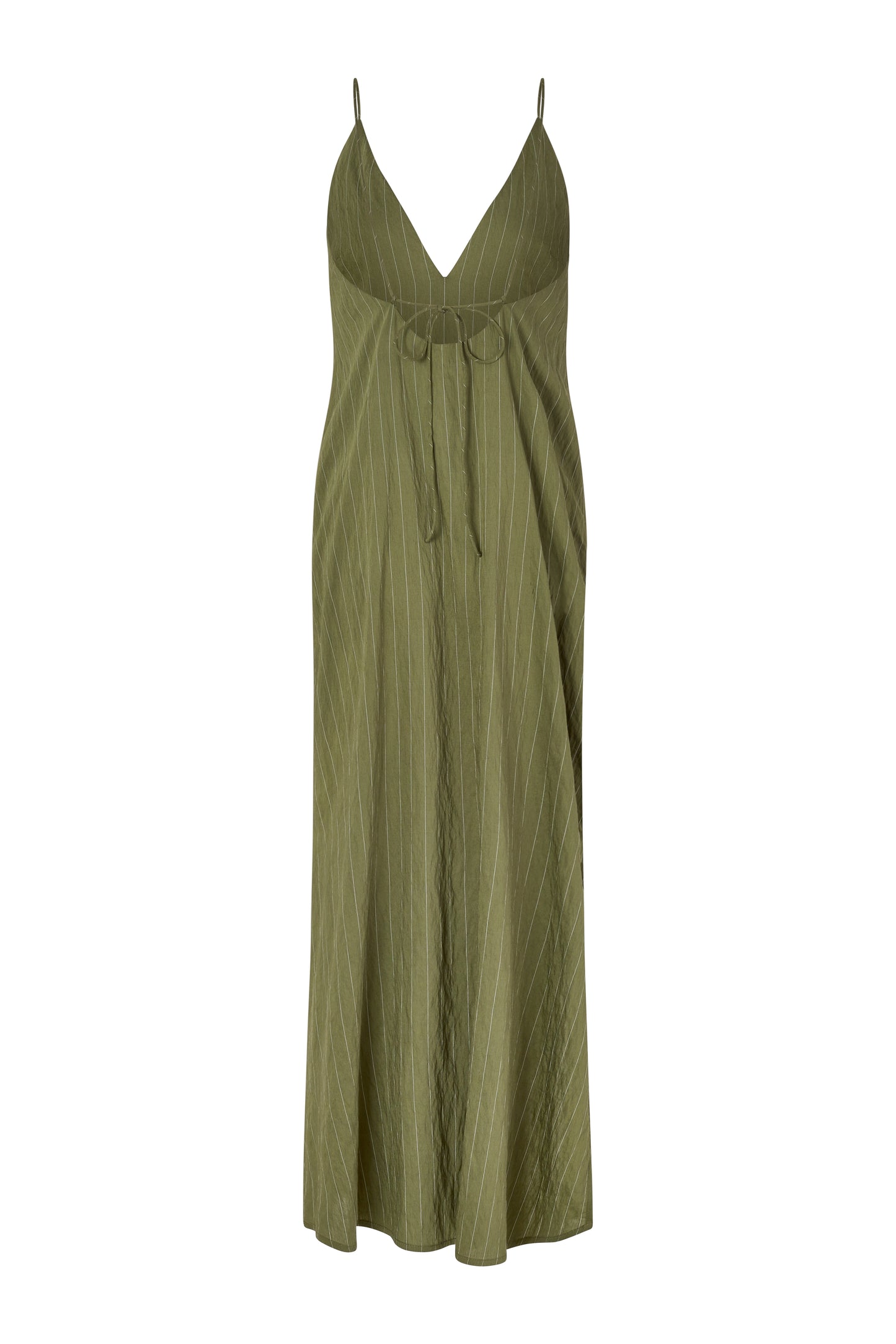 AMELIE MAXI DRESS - KHAKI STRIPE