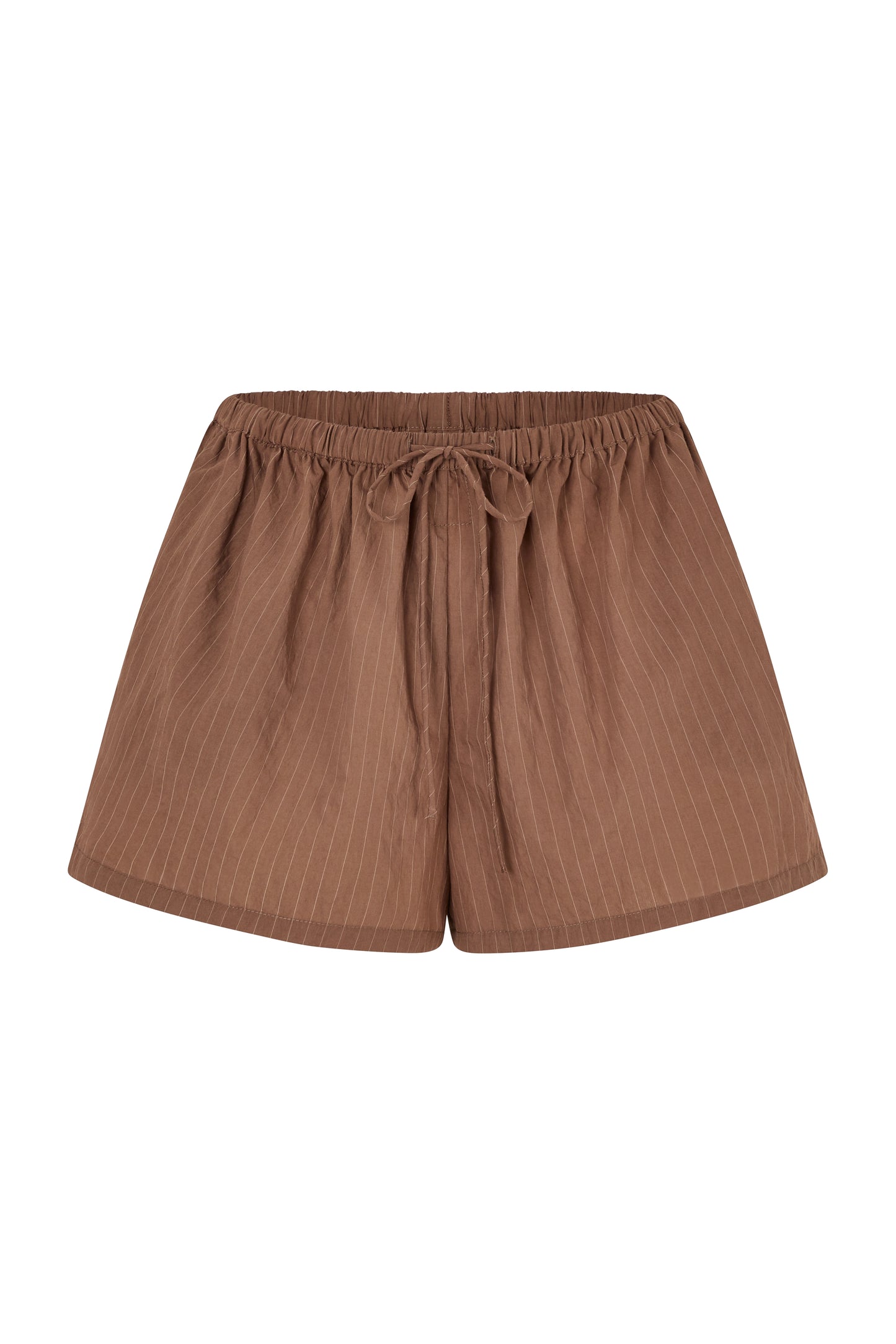 REMI SHORT - MOCHA PINSTRIPE