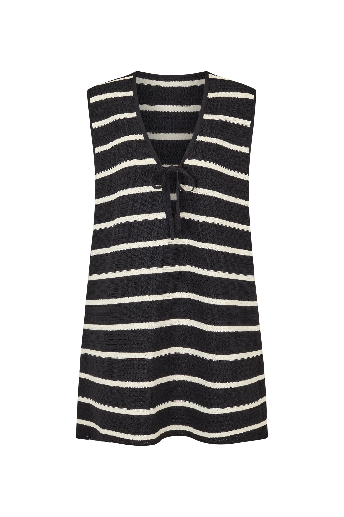 JONI MINI DRESS - BLACK/WHITE STRIPE