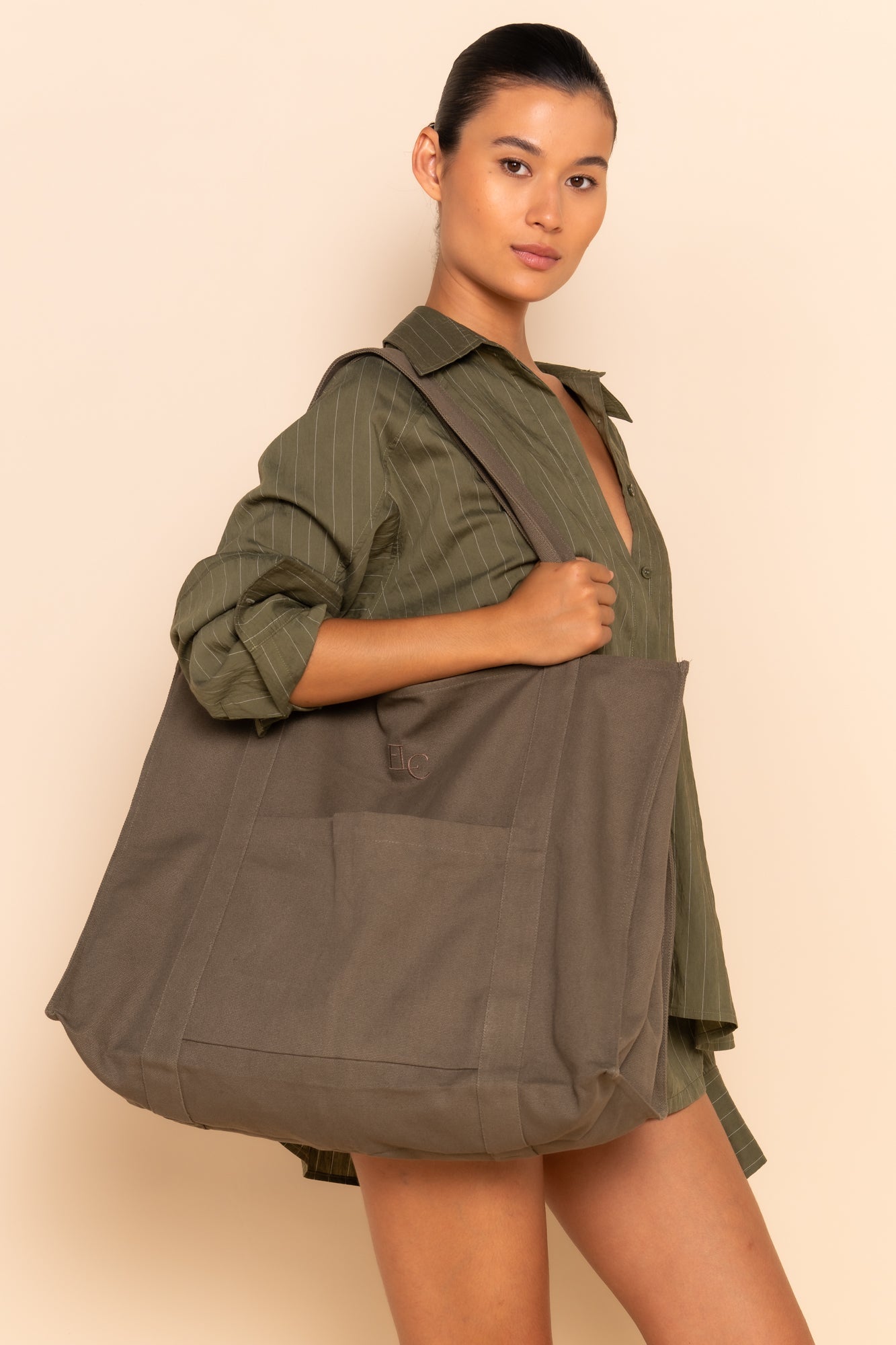 HARU BEACH BAG - KHAKI