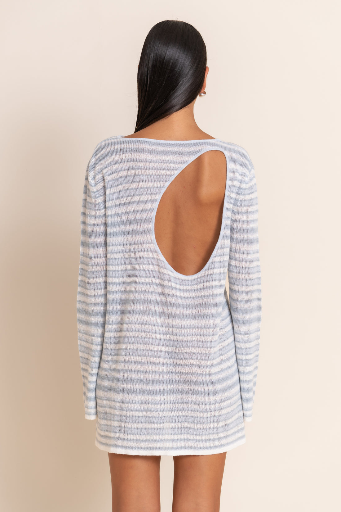 AURA MINI DRESS - AZURE STRIPE