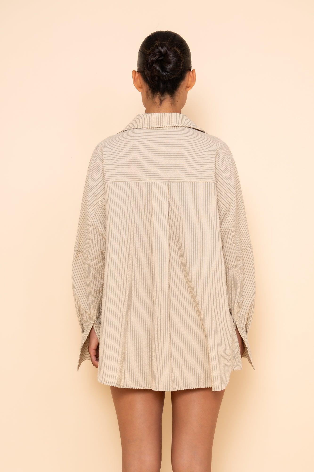SIDNEY SHIRT - CARAMEL STRIPE