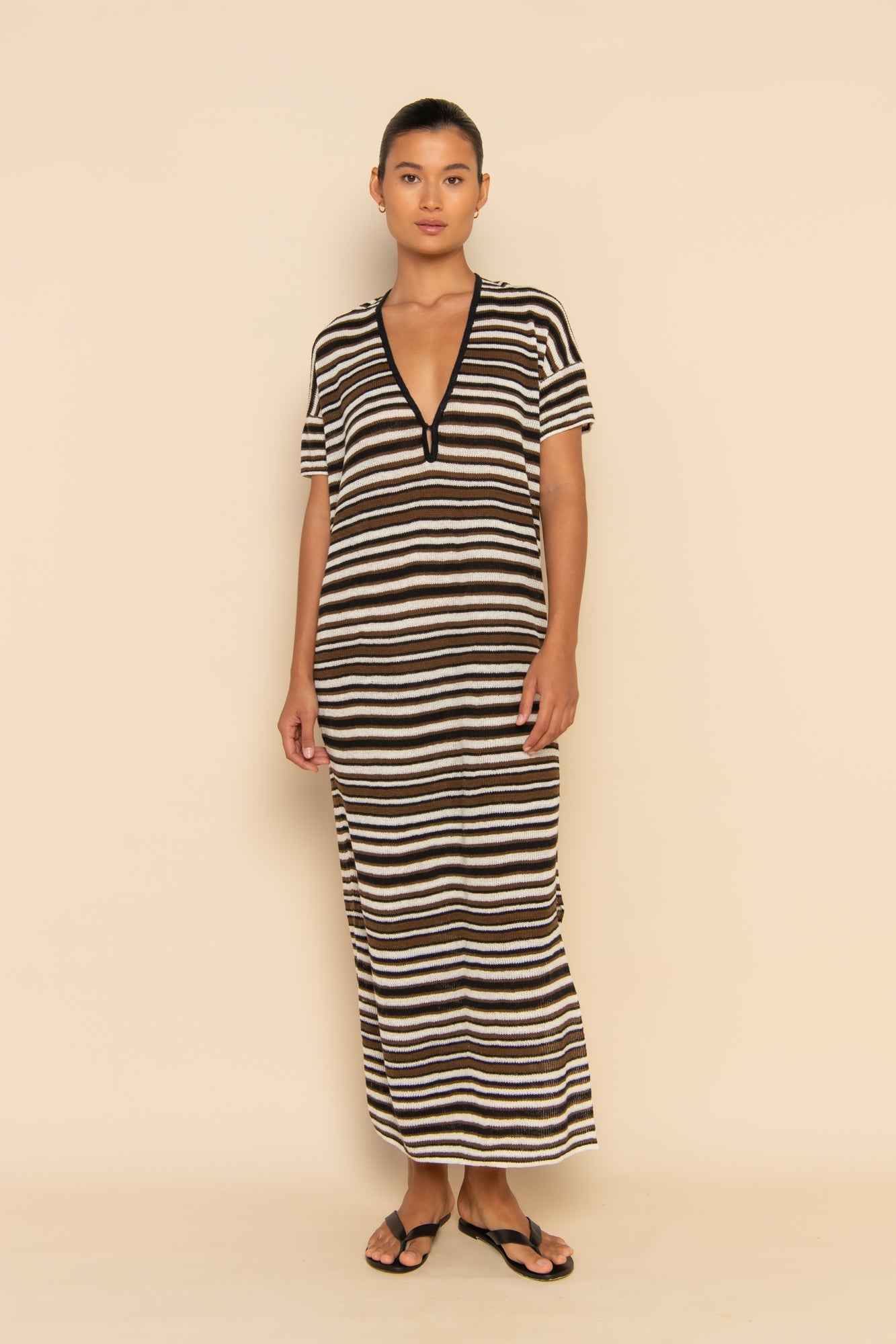 AURA MAXI DRESS - DESERT STRIPE