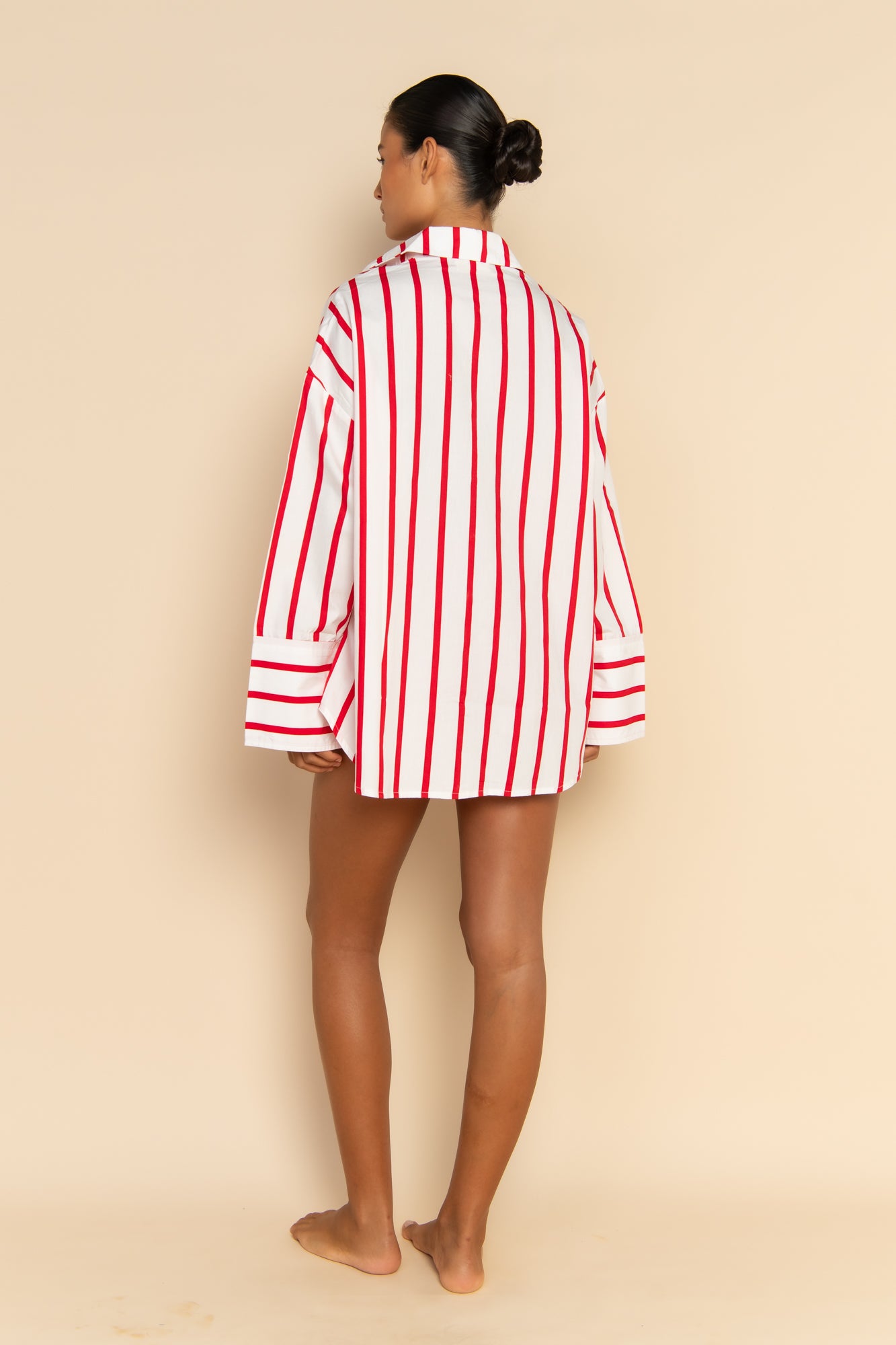 REVERIE SHIRT - RED / WHITE STRIPE