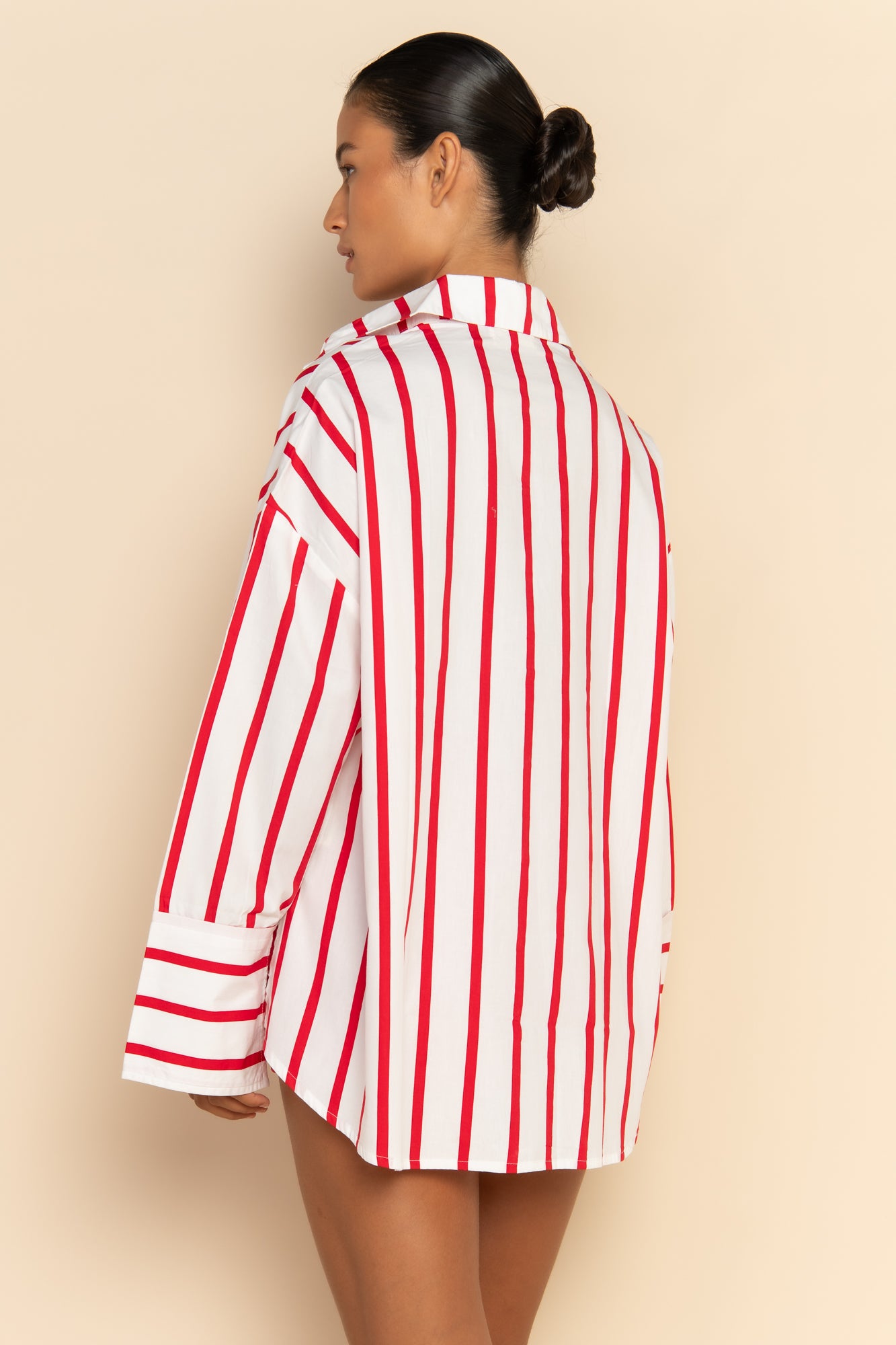 REVERIE SHIRT - RED / WHITE STRIPE