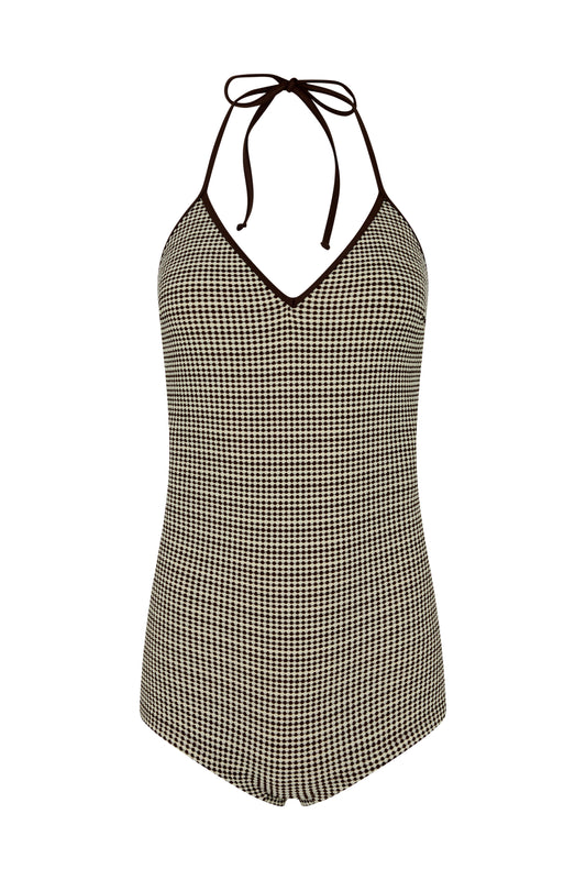 VALETA PLAYSUIT - COGNAC