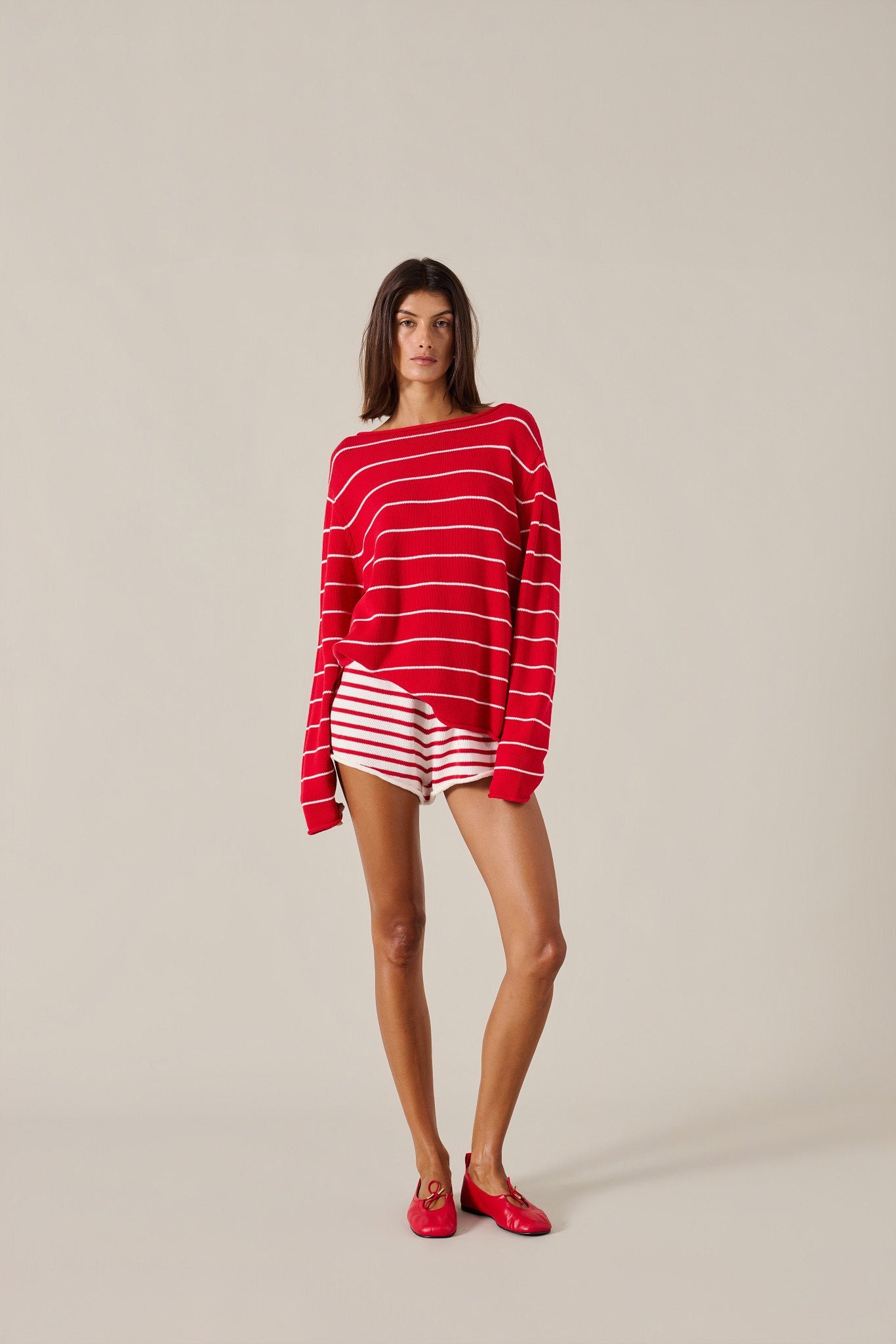 PRE-ORDER | CORDELIA SHORT - SCARLET STRIPE