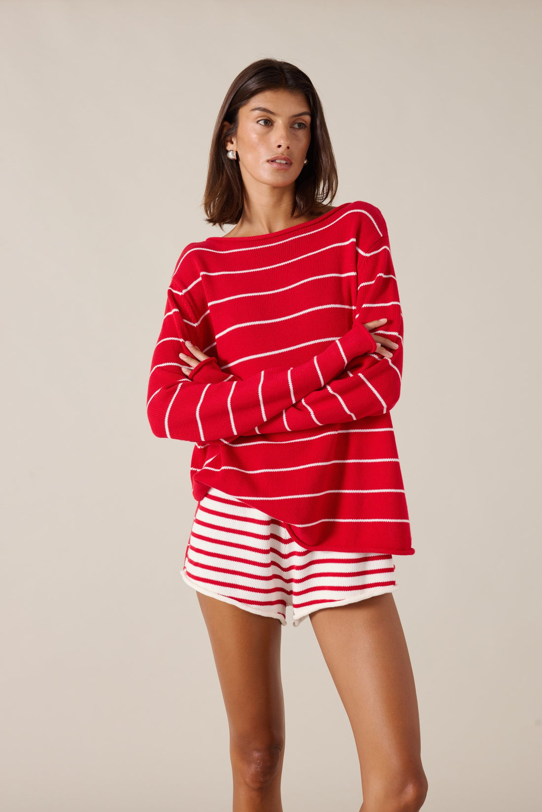 PRE-ORDER | CORDELIA SHORT - SCARLET STRIPE
