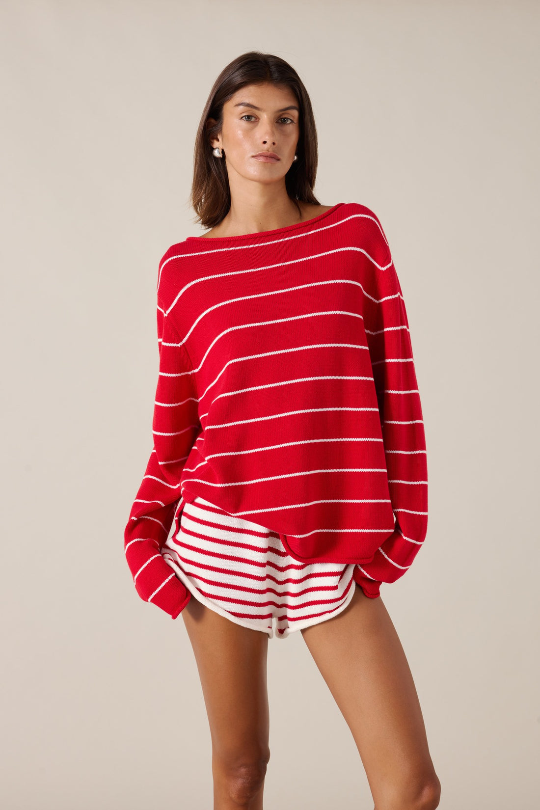 PRE-ORDER | CORDELIA SHORT - SCARLET STRIPE