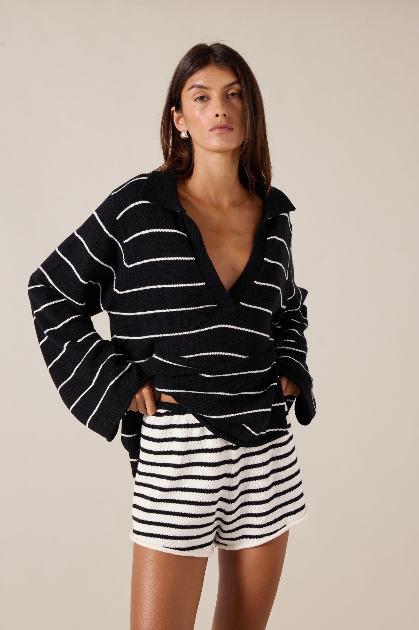 PRE-ORDER | CORDELIA SHORT - SABLE STRIPE