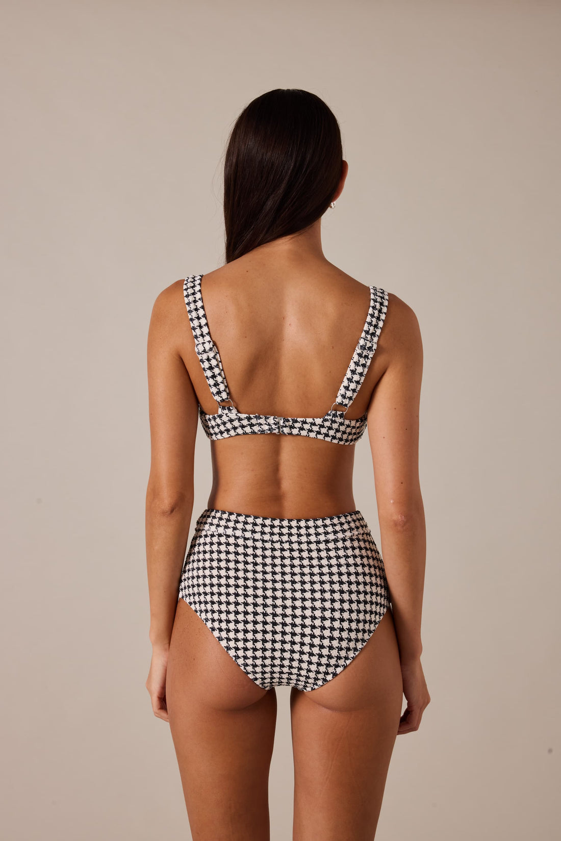 ESCAPE HIGH WAISTED BOTTOM - HOUNDSTOOTH