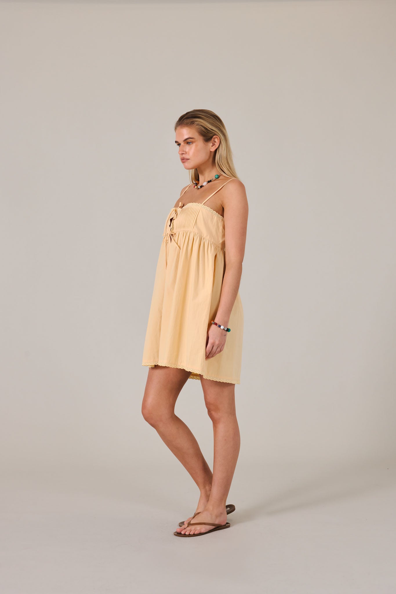 LILYA MINI DRESS - PEACH