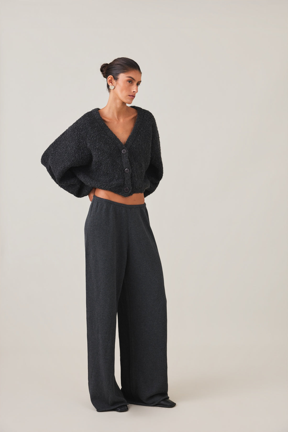 DREW CARDIGAN - CHARCOAL