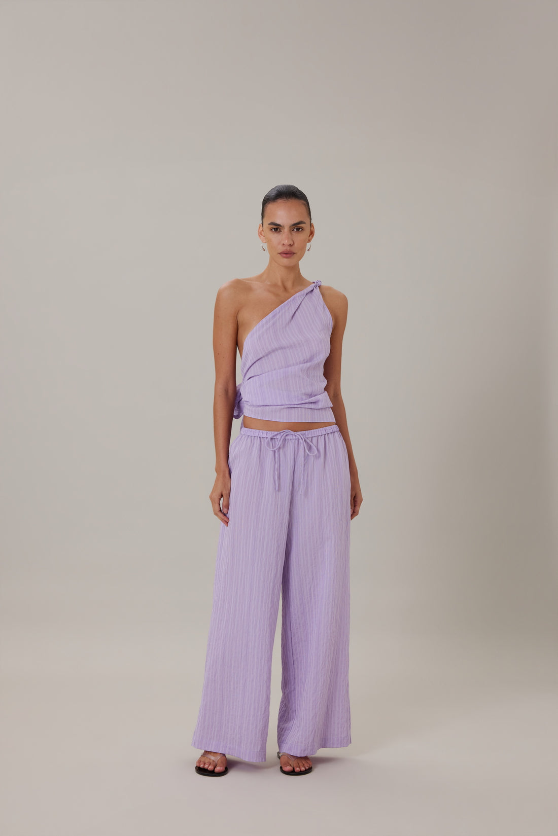 ORTA TOP - LILAC STRIPE