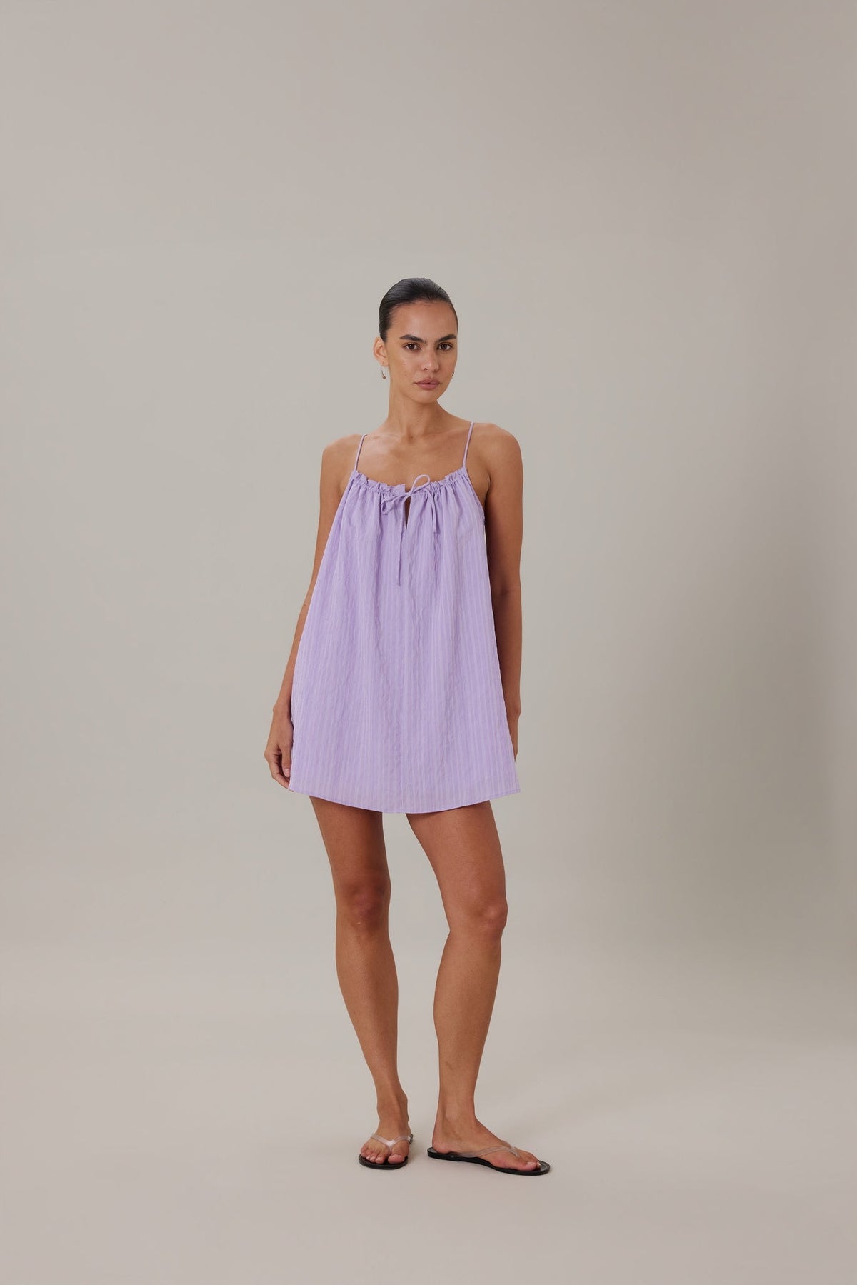 COMING SOON | ORTA MINI DRESS - LILAC STRIPE
