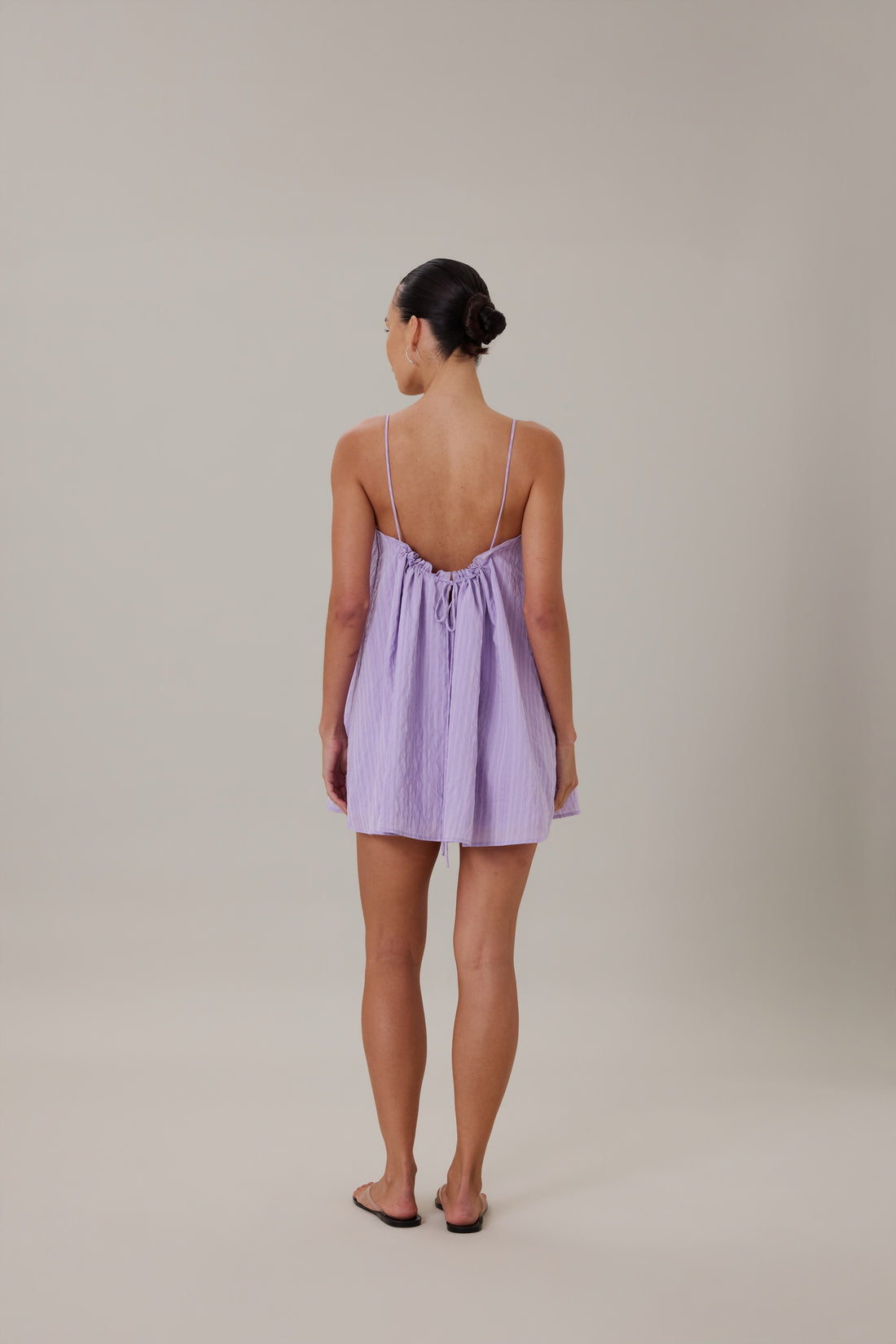 ORTA MINI DRESS - LILAC STRIPE