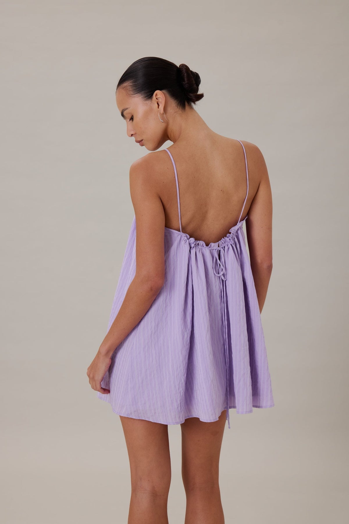 COMING SOON | ORTA MINI DRESS - LILAC STRIPE