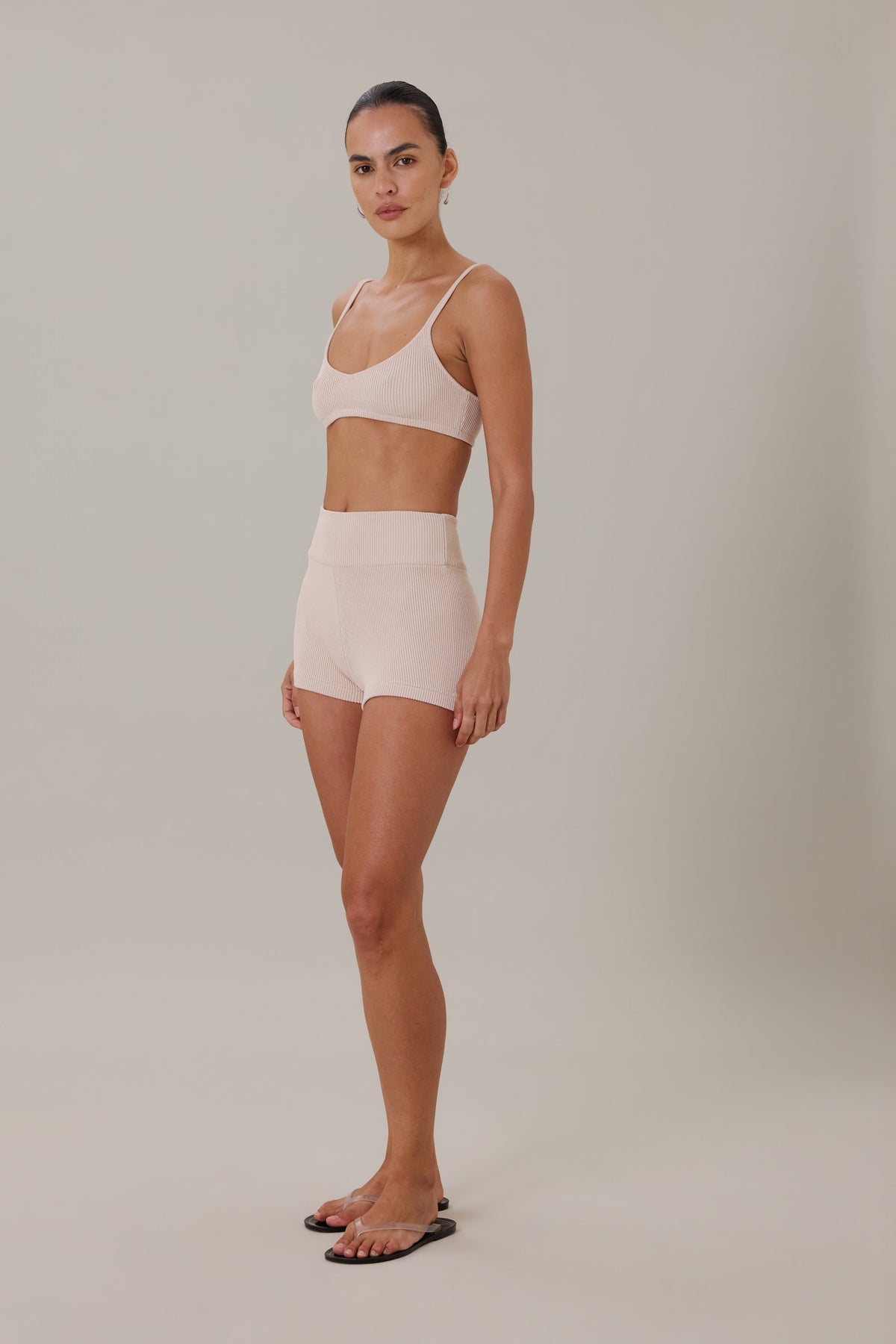 SOL KNIT SHORT - PANNA COTTA
