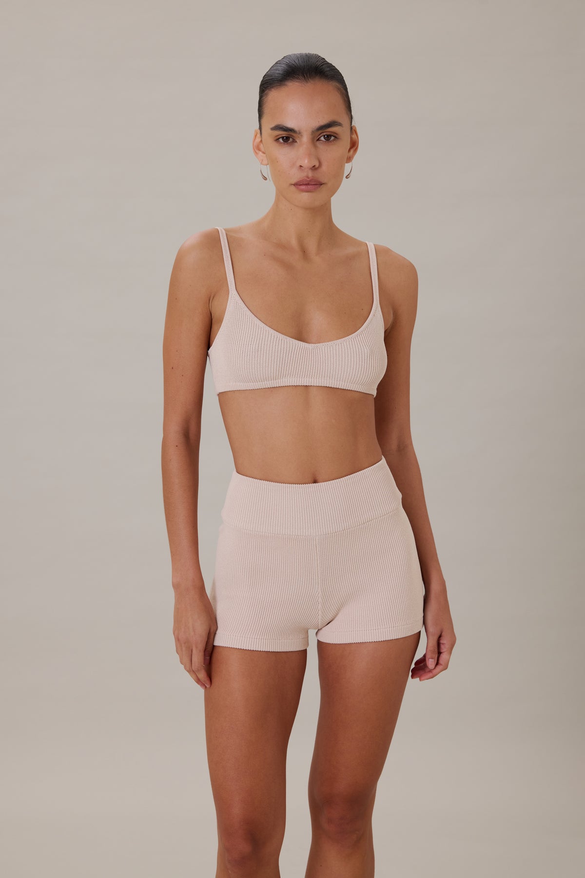 SOL KNIT SHORT - PANNA COTTA