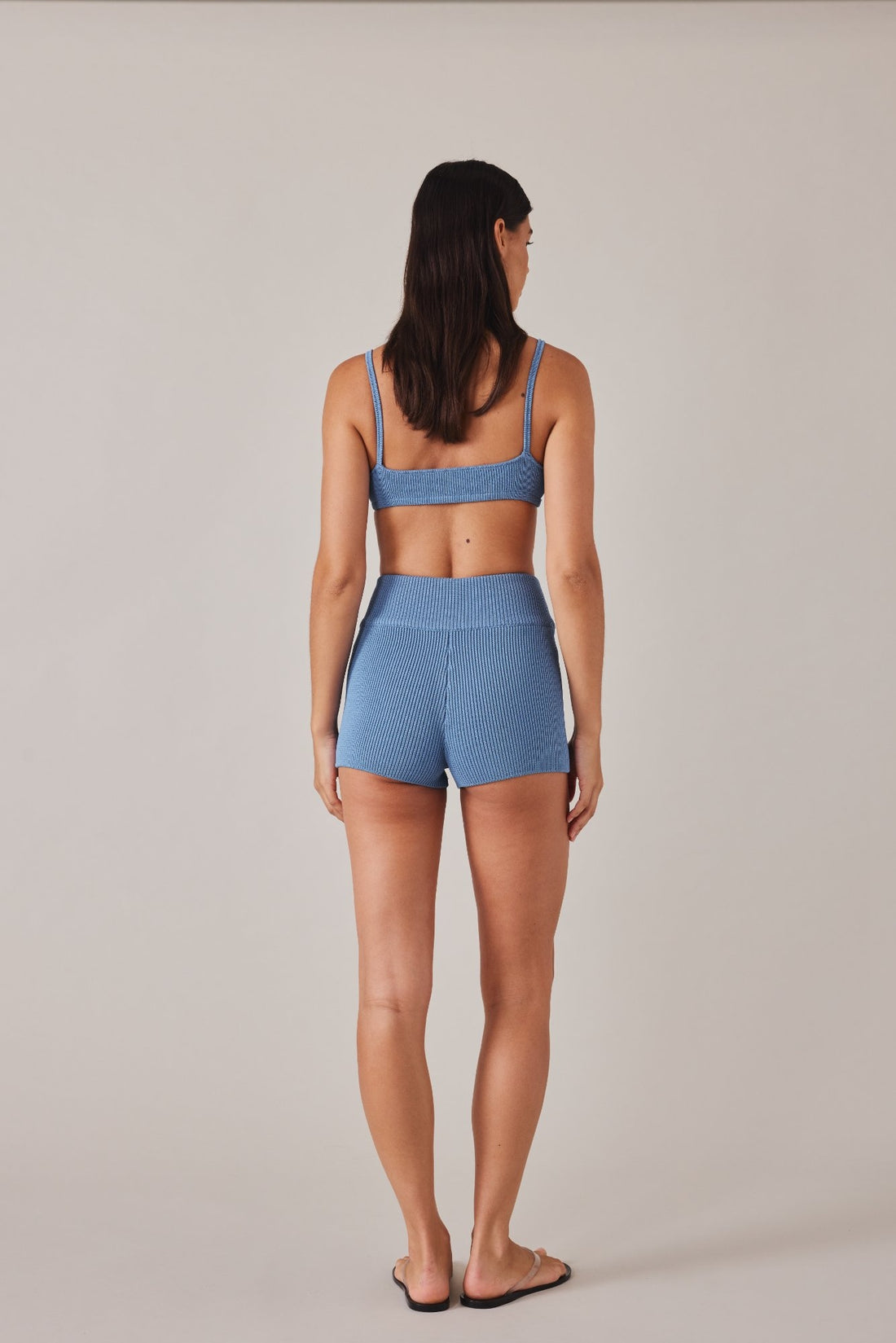 ESSENTIAL KNIT SHORT  - BLEUE