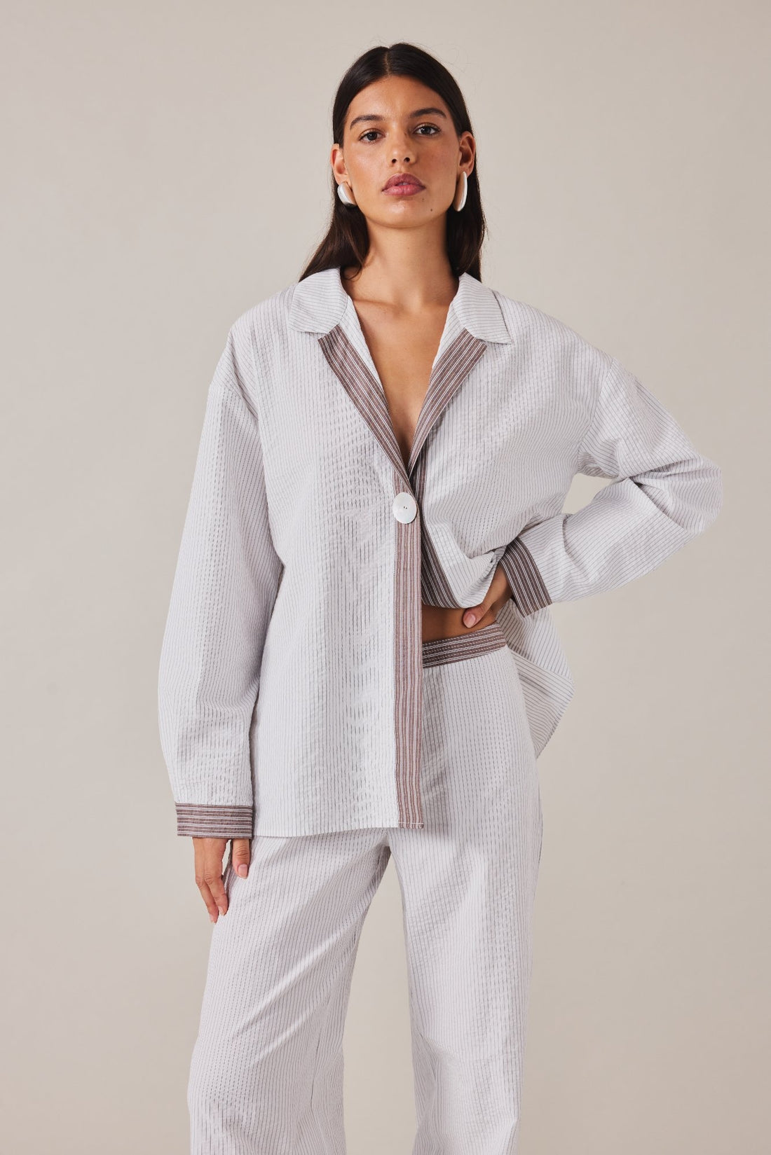 MAE PANT - SLATE STRIPE