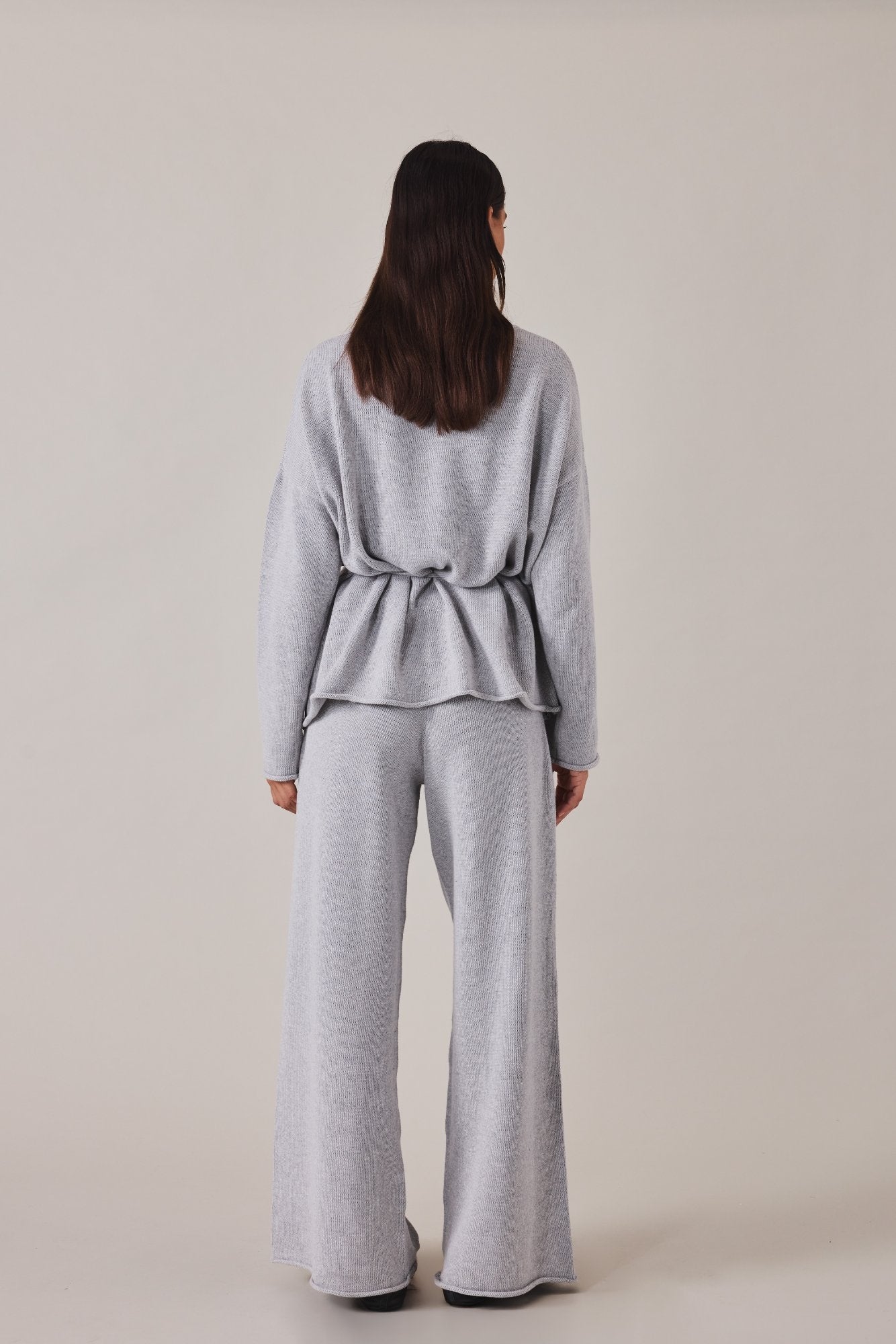 PRE-ORDER | SABINE WRAP KNIT - GREY