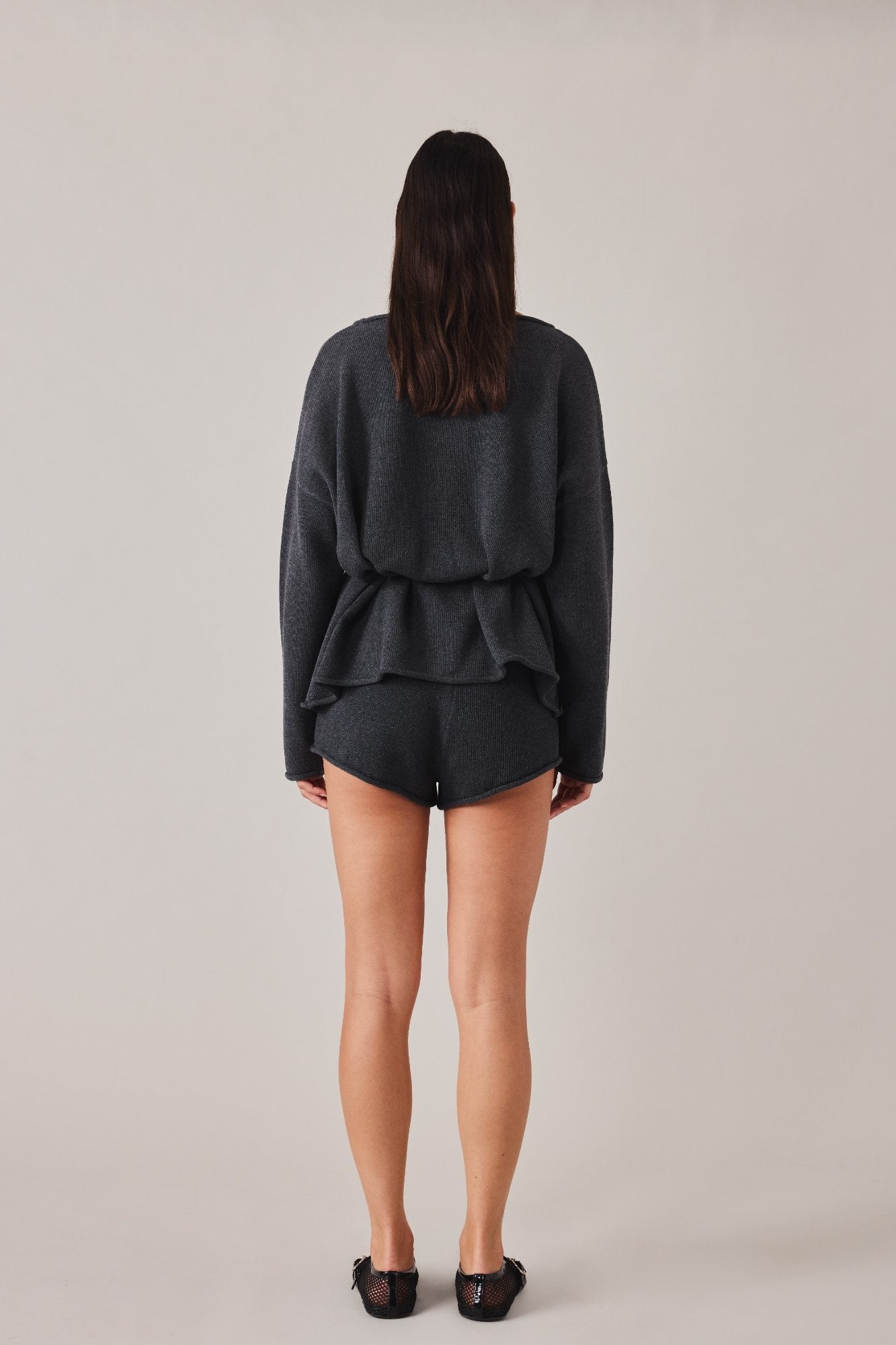 SABINE BOOTY SHORT - CHARCOAL